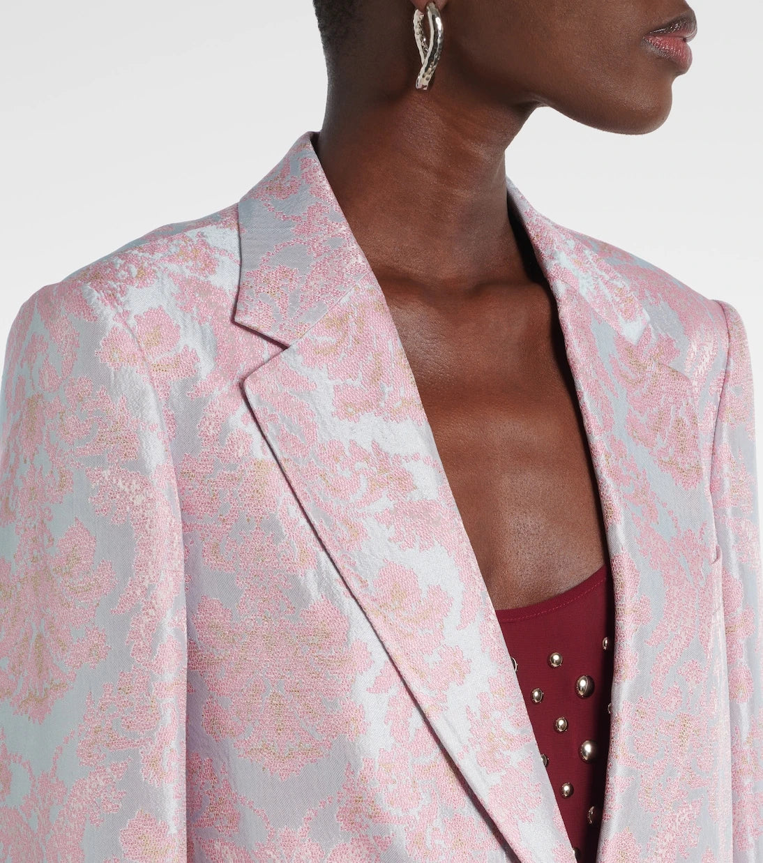 Dries Van Noten - سترة بليزر جاكار مزهرة
