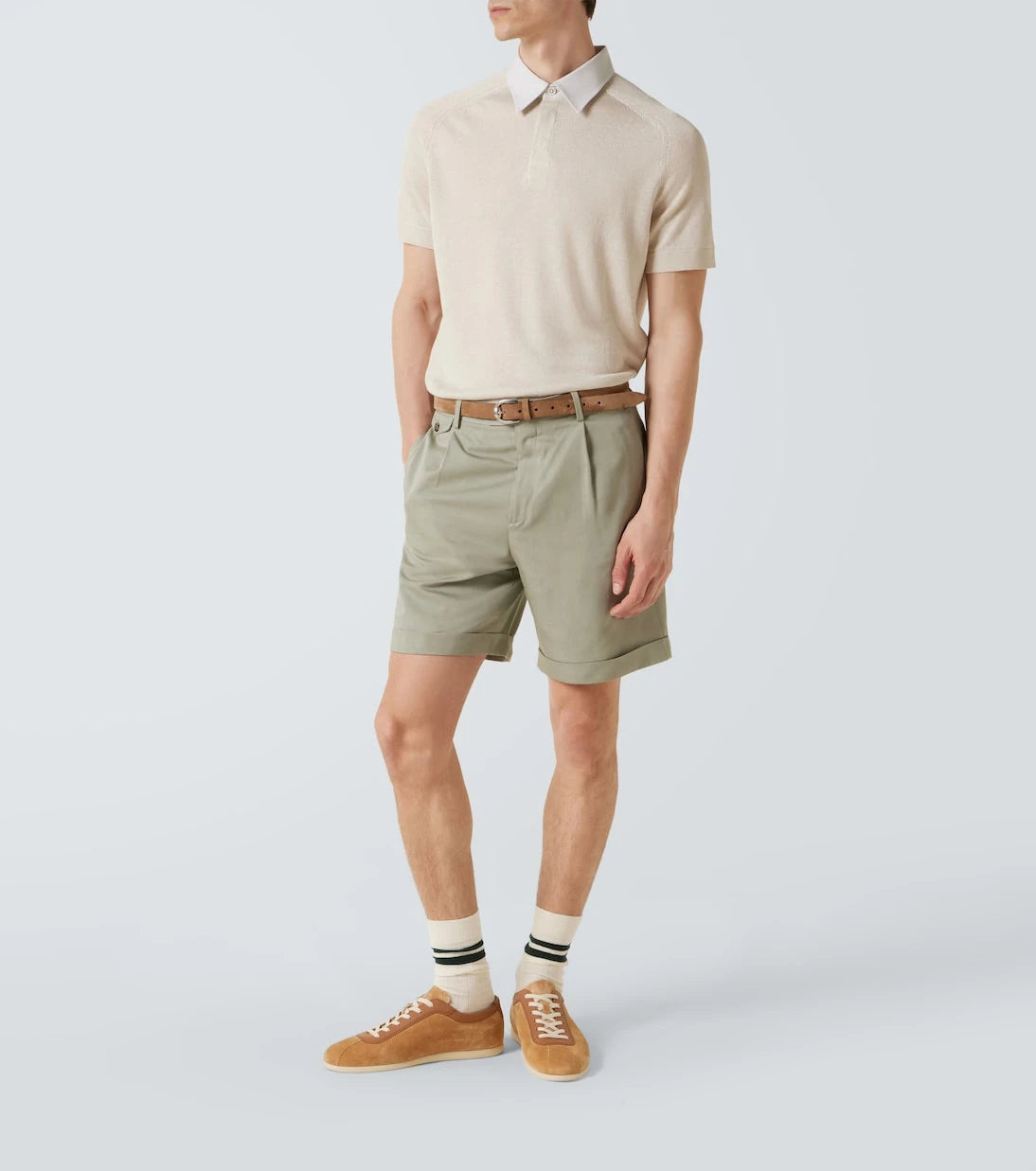 Dunhill - Linen and silk polo shirt