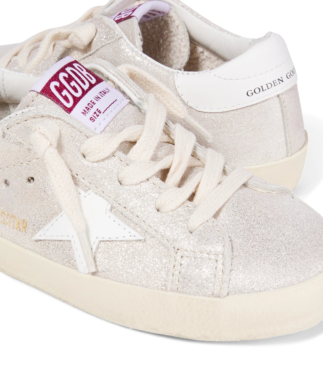 Golden Goose Kids - حذاء سنيكرز سوبر ستار من الشامواه للأطفال