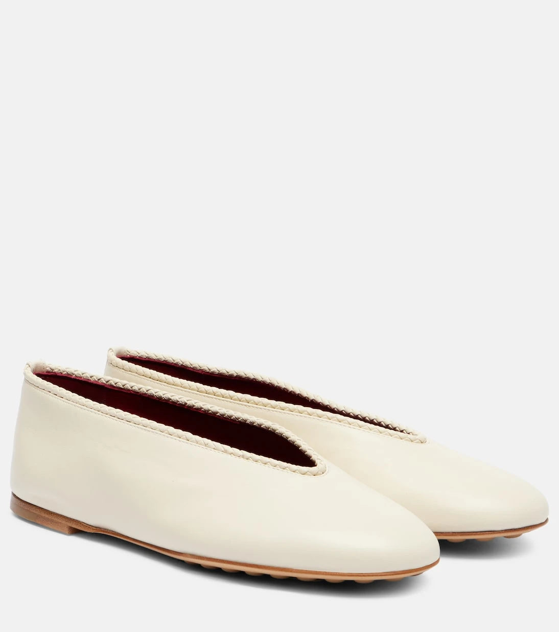 Bottega Veneta - Rosa leather ballet flats
