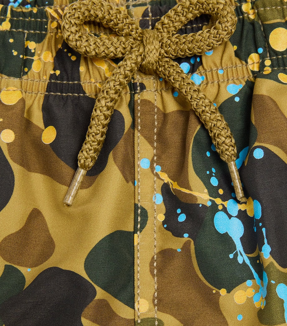 Palm Angels Kids x Vilebrequin Camo Painted Swim Shorts (4-12+ Years)