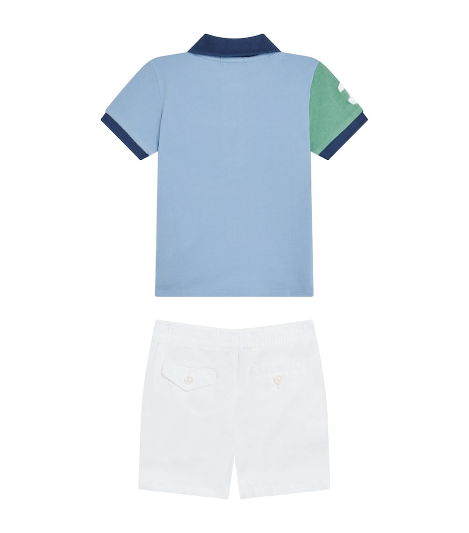 Ralph Lauren Kids Stripe Polo Shirt and Shorts Set (3-12 Months)