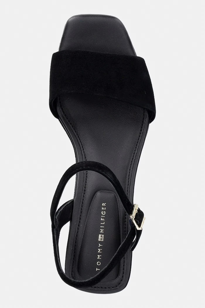 Tommy Hilfiger Süet Kaplamalı Orta Dolgu Topuk Sandalet