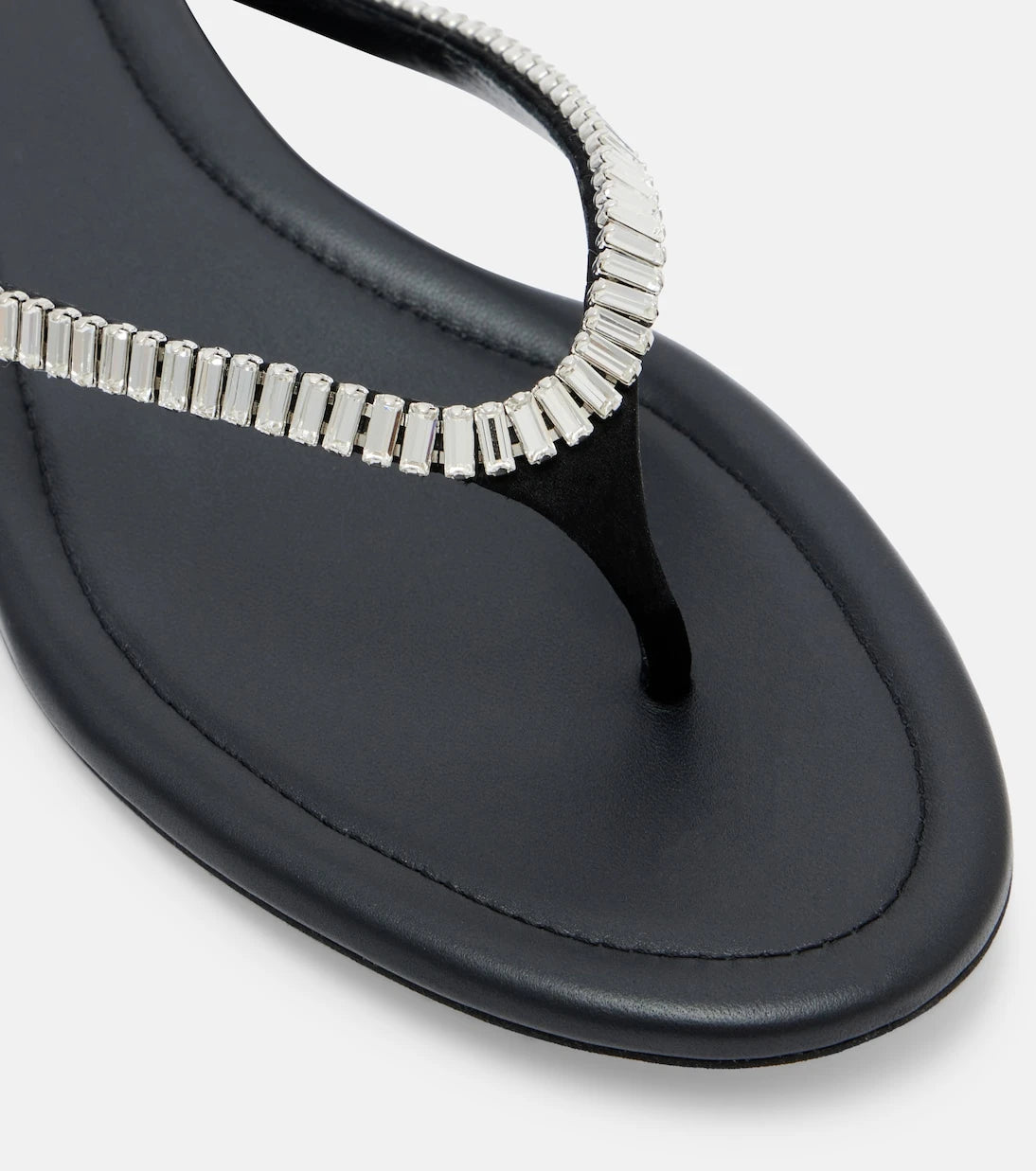 Rene Caovilla - Embellished satin thong sandals