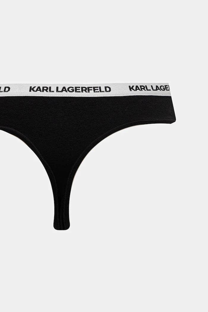 Karl Lagerfeld kadın pamuklu elastan tanga 3'lü