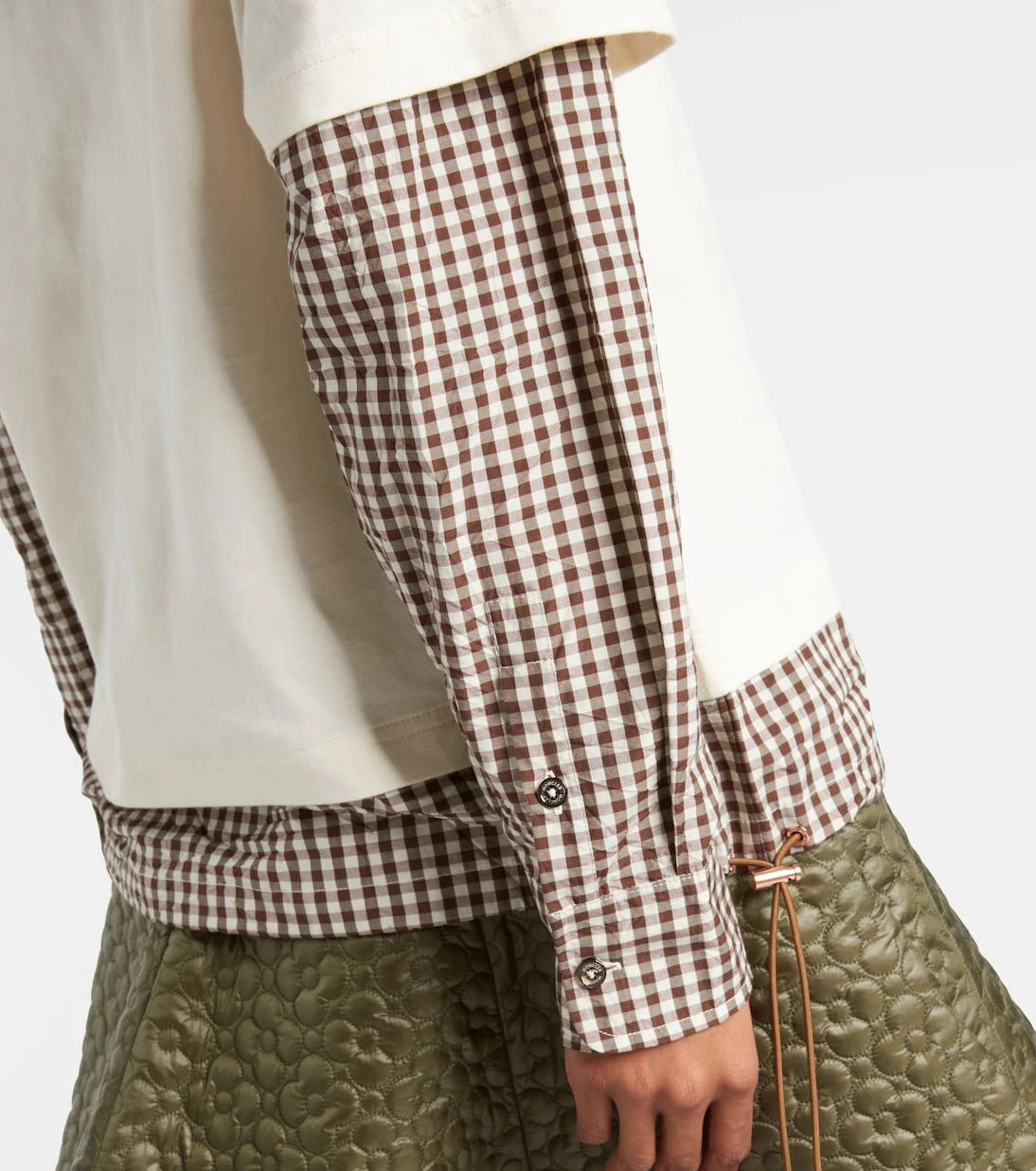 Moncler - Checked cotton jersey T-shirt