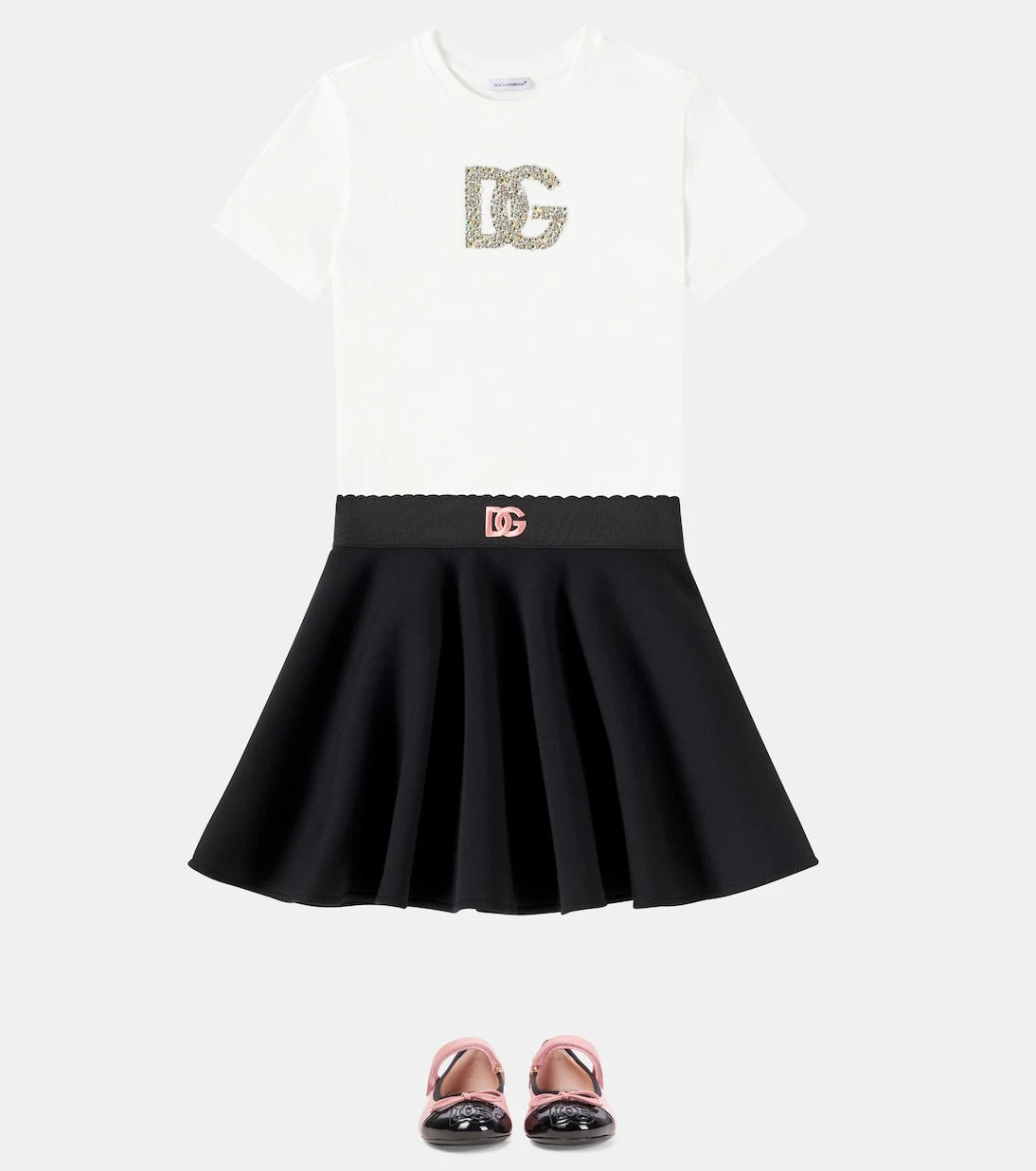 Dolce&Gabbana Kids - DG cotton skirt