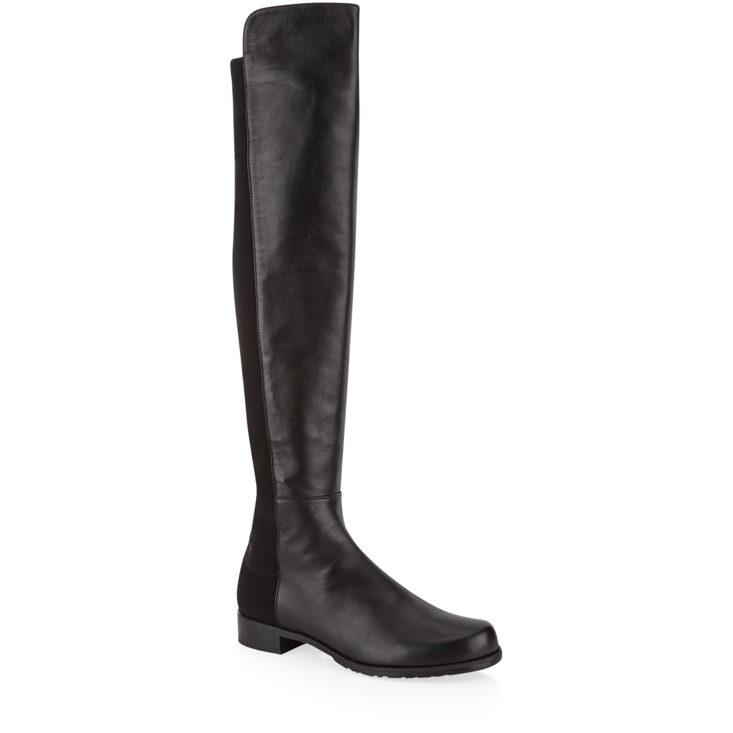 Black Leather 5050 Over-The-Knee Boots