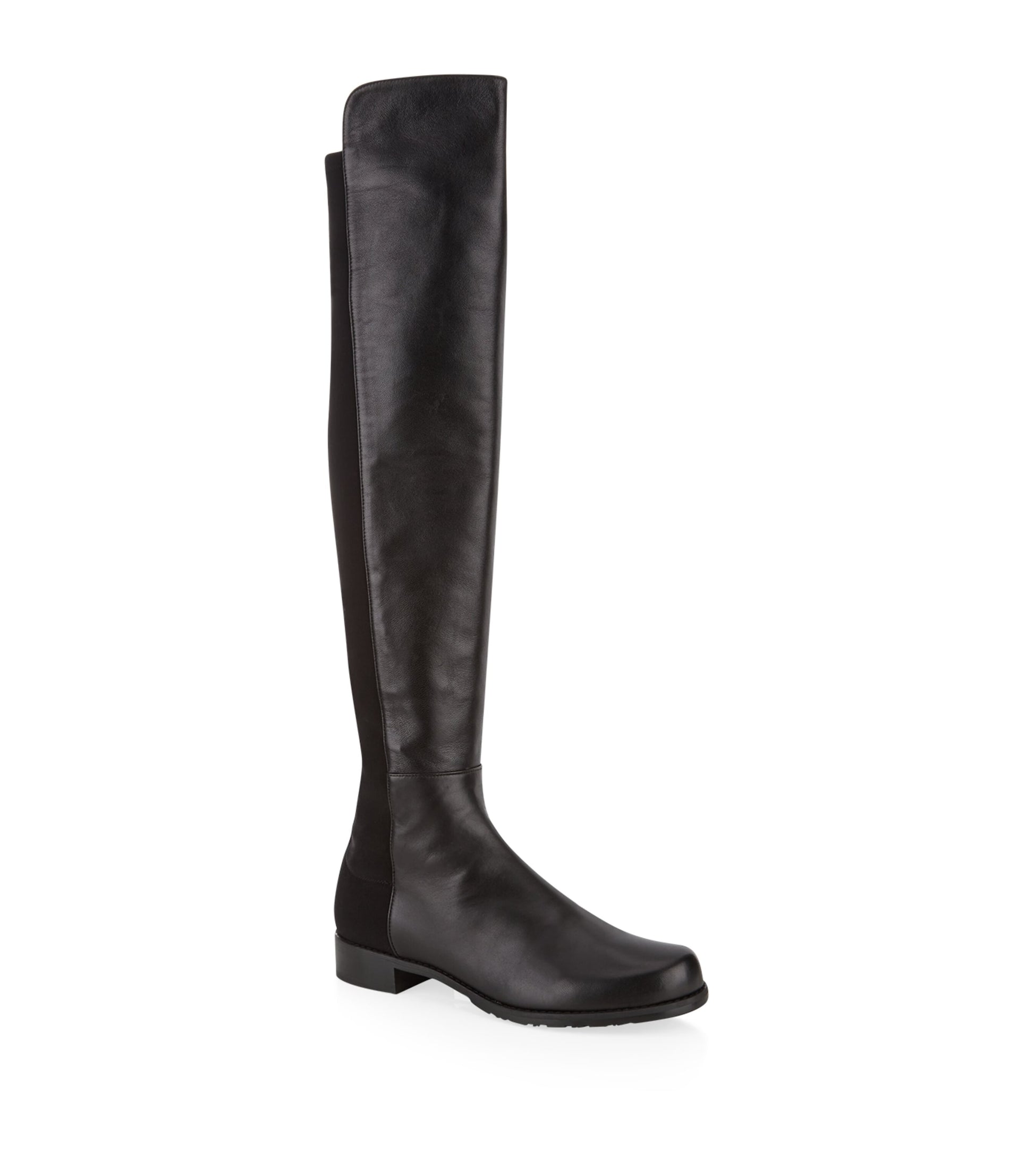 Black Leather 5050 Over-The-Knee Boots