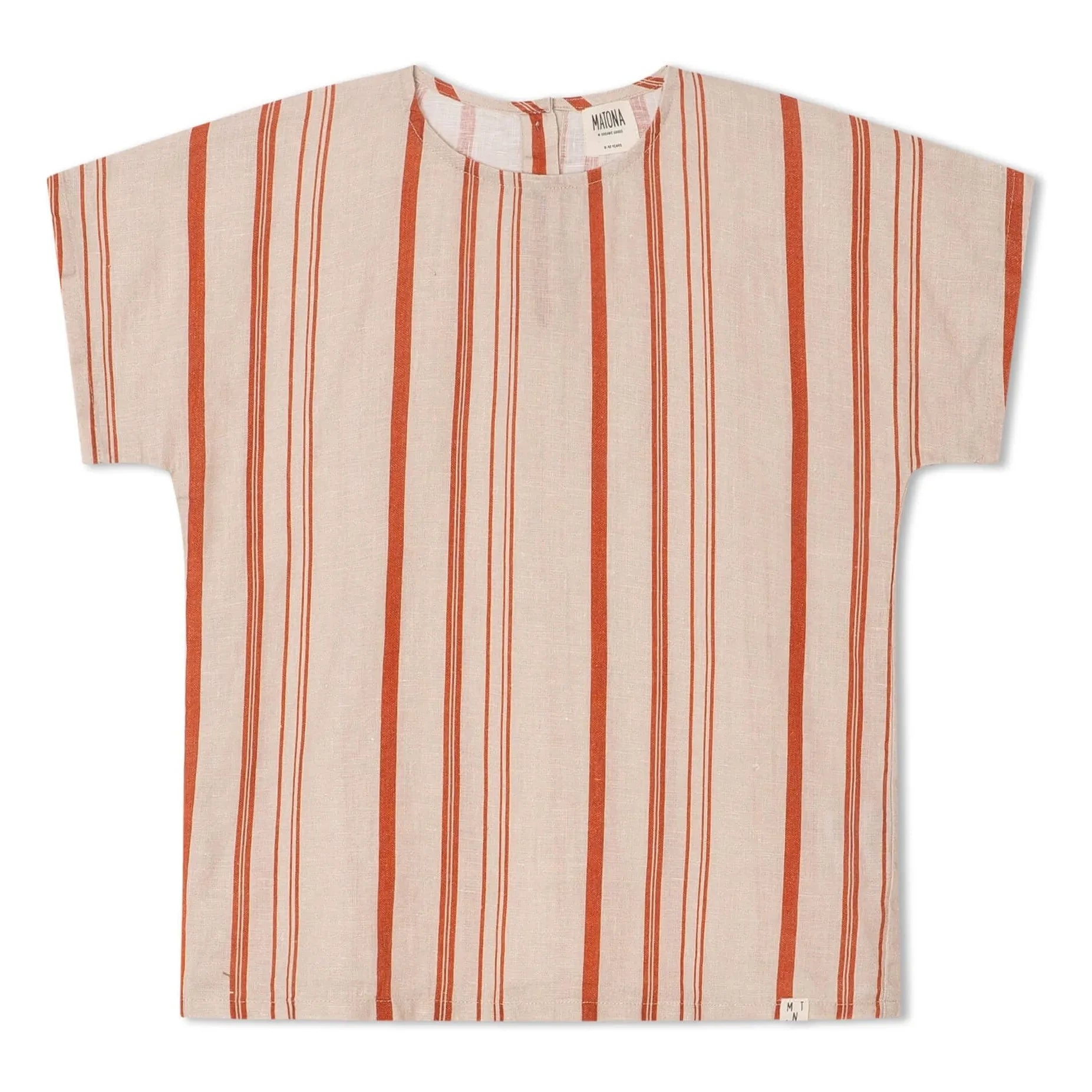 Matona - Easy Striped Linen T-shirt | Off white