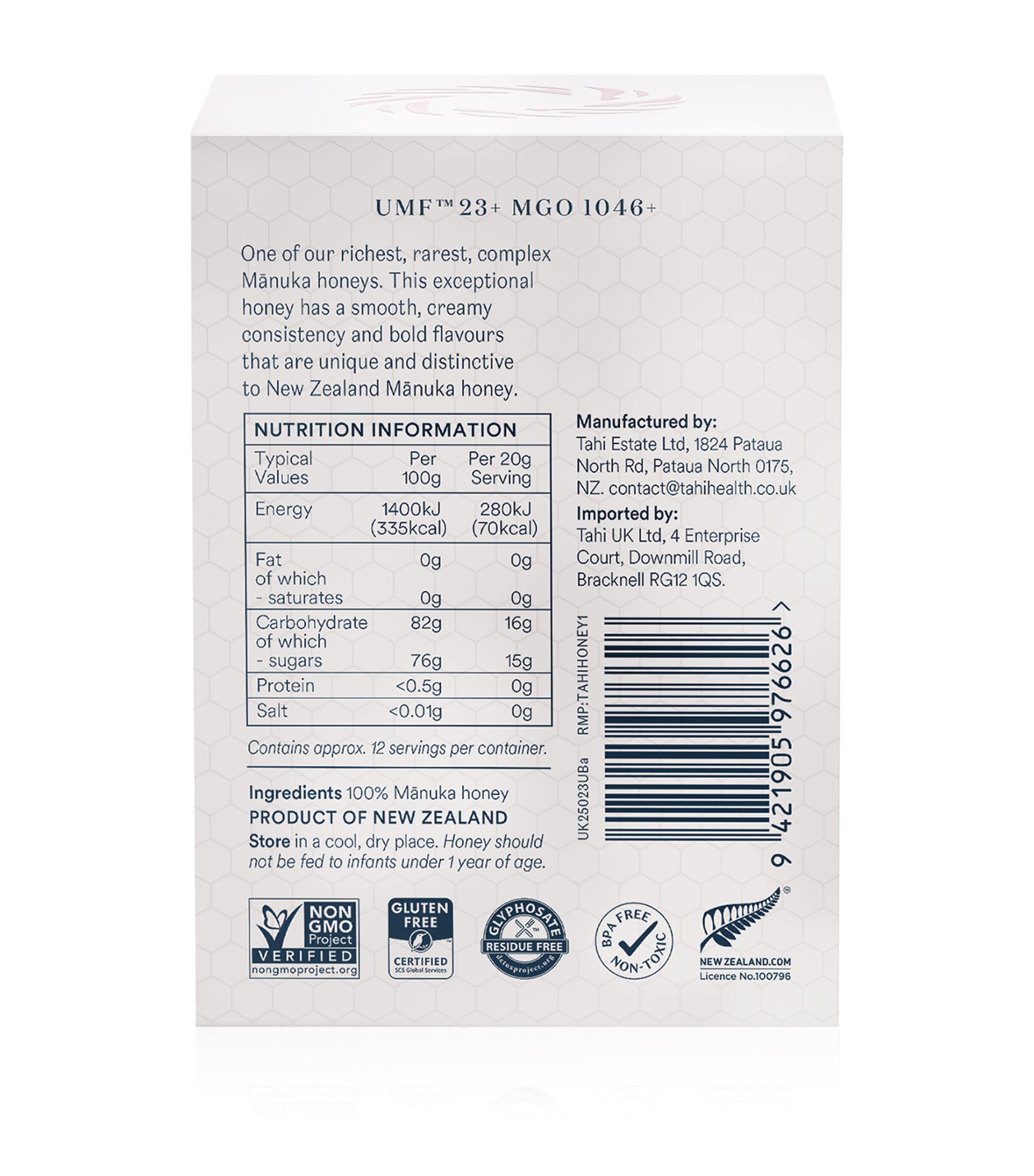 Manuka Honey UMF™ 23+ / MGO 1046+ (250g)