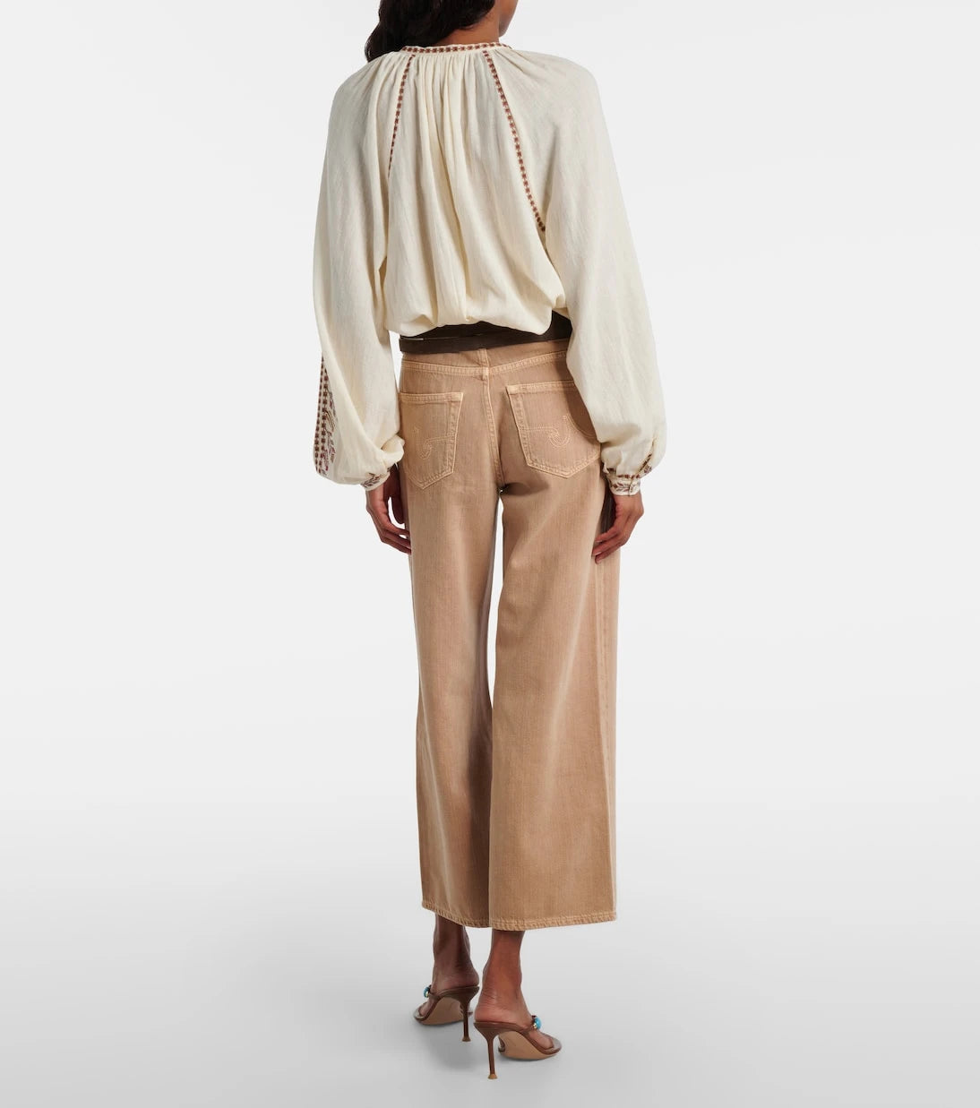 AG Jeans - Saige cropped wide-leg jeans