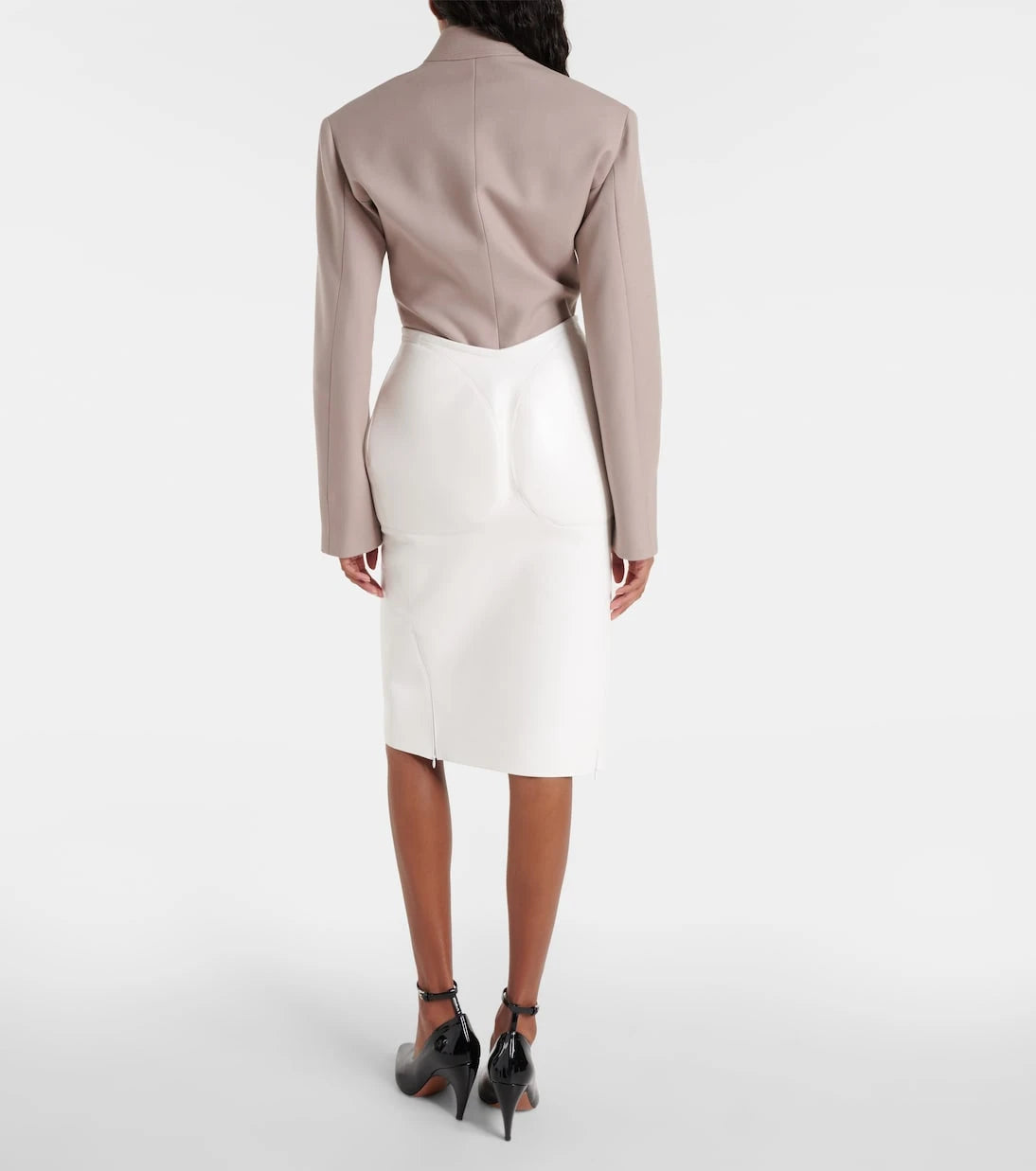 Alaïa - تنورة قلم رصاص جلدية