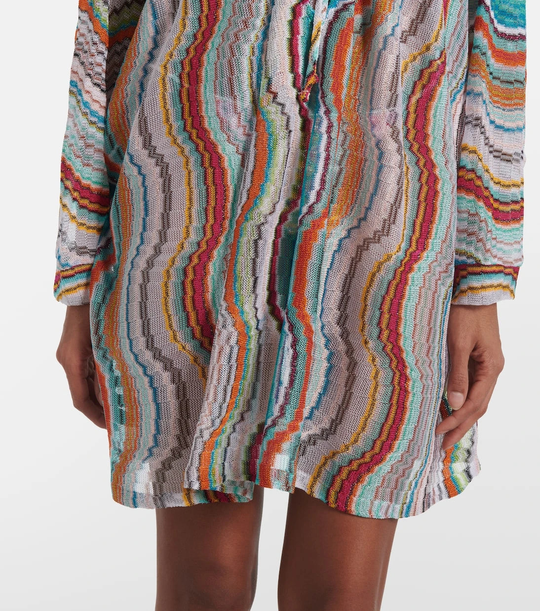 Missoni - Printed lamé beach cover-up