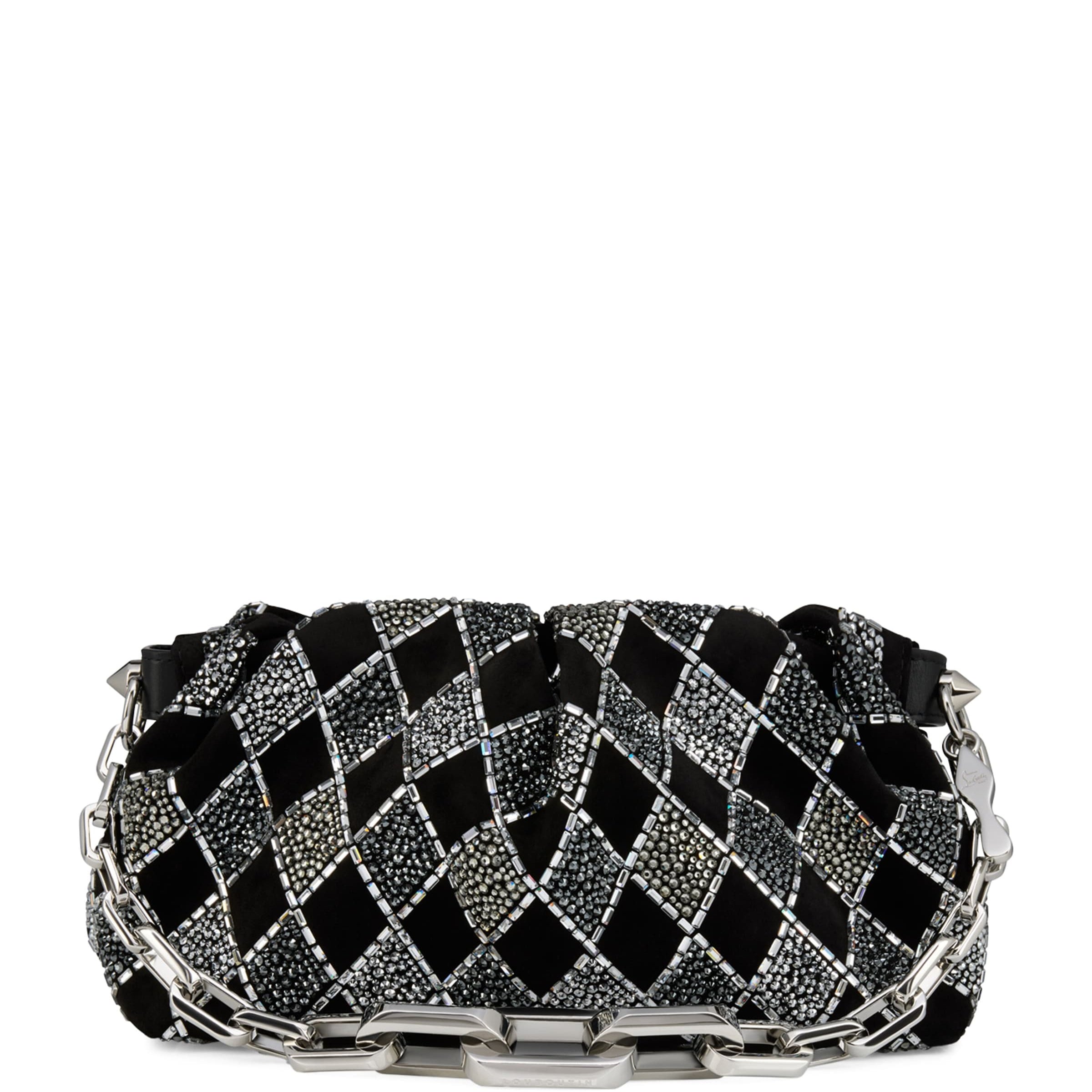 Christian Louboutin Eva Suede Strass Shoulder Bag