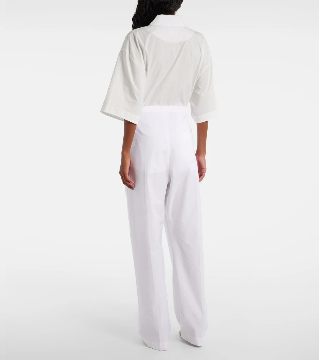 Khaite - Trenton cotton poplin wide-leg pants