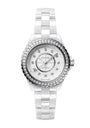 CHANEL Ceramic, Steel and Diamond J12 Calibre 12.2 Watch 33mm