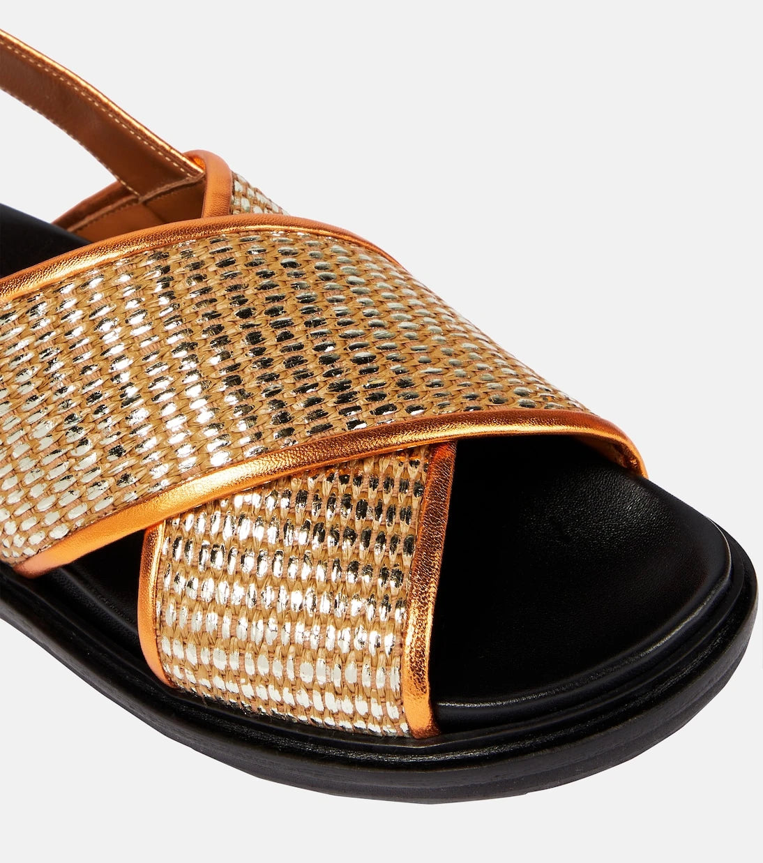 Marni - Fussbett leather-trimmed sandals