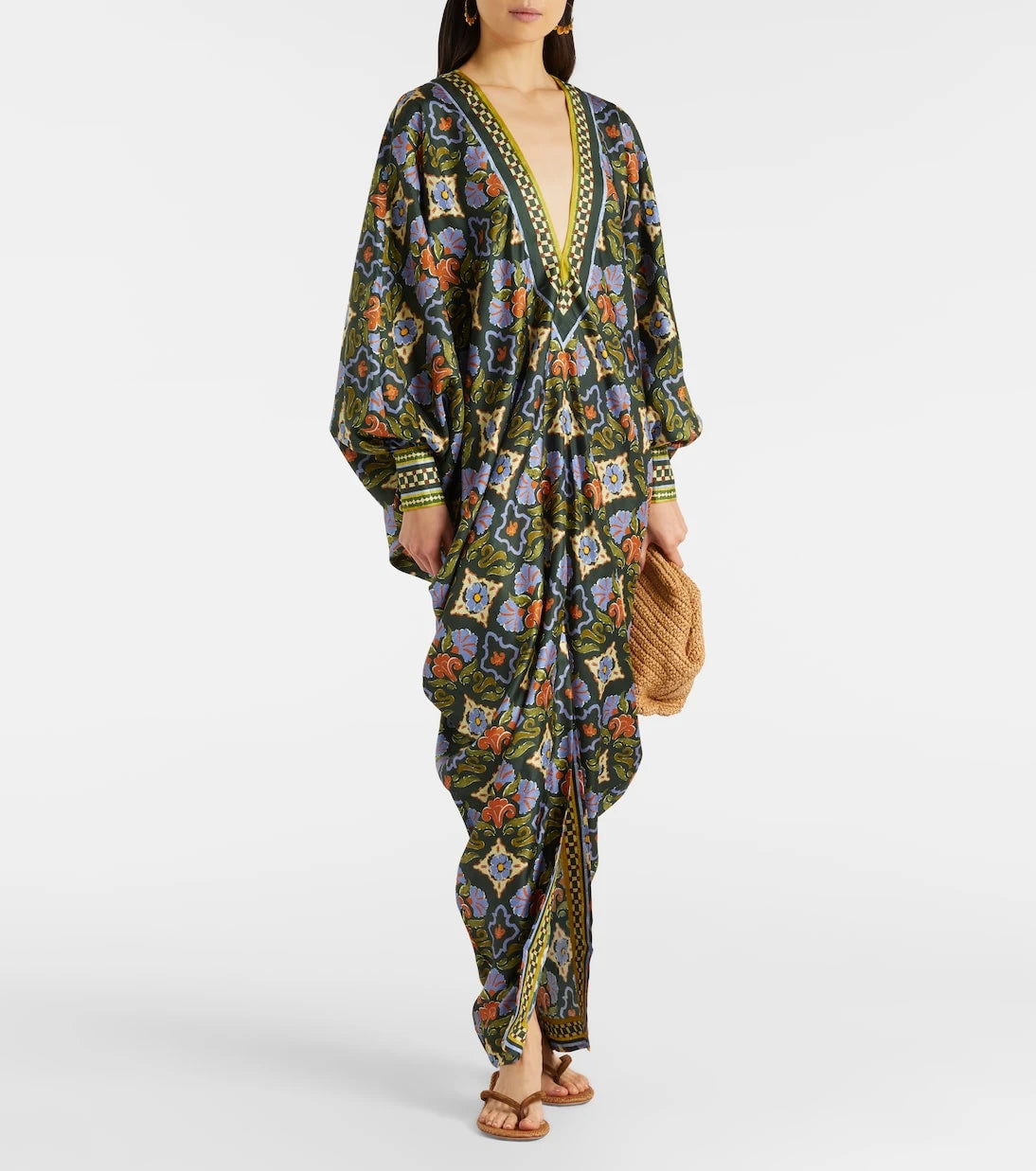 Alémais - Cece floral silk kaftan