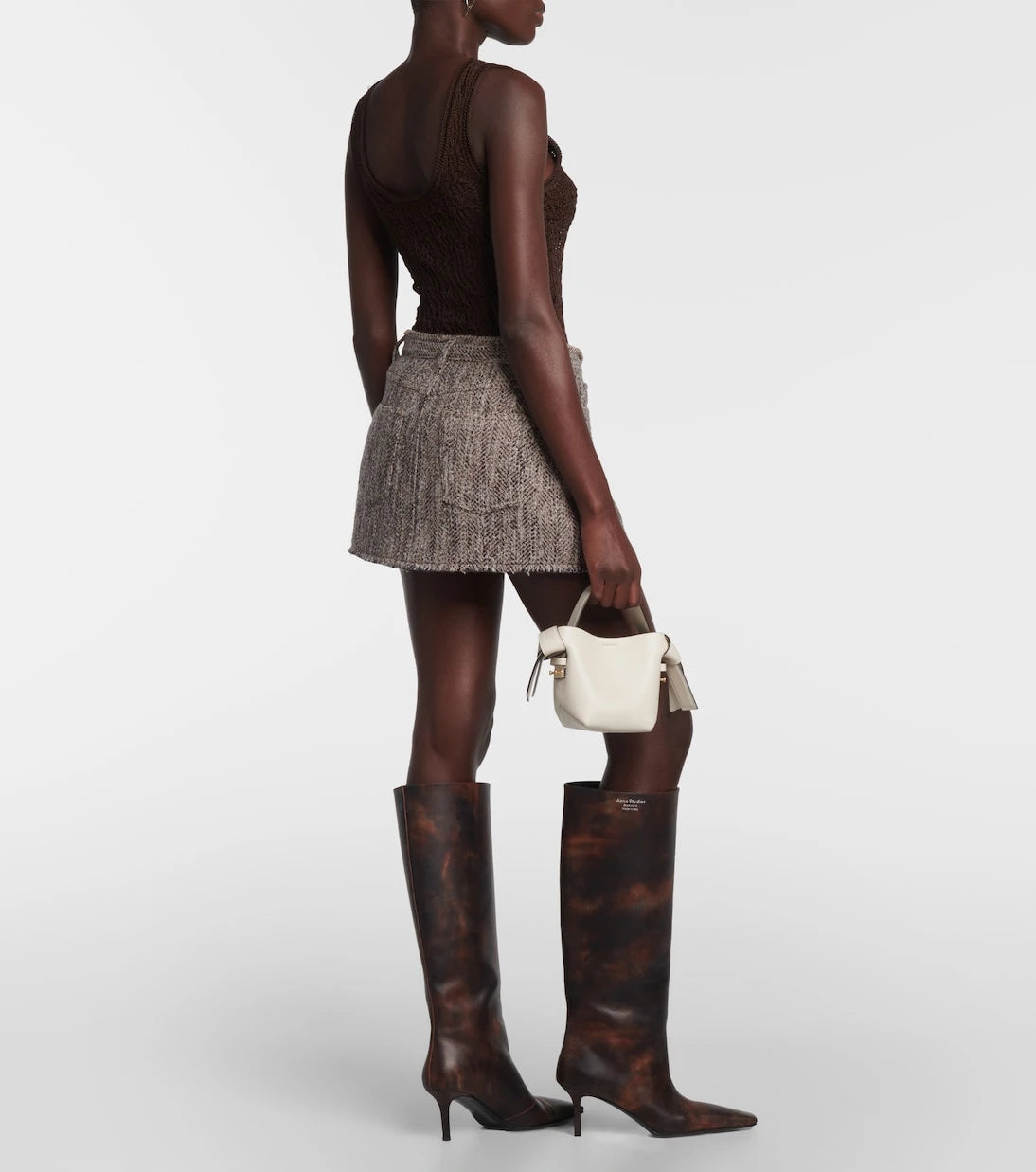 Acne Studios - Herringbone wrap miniskirt