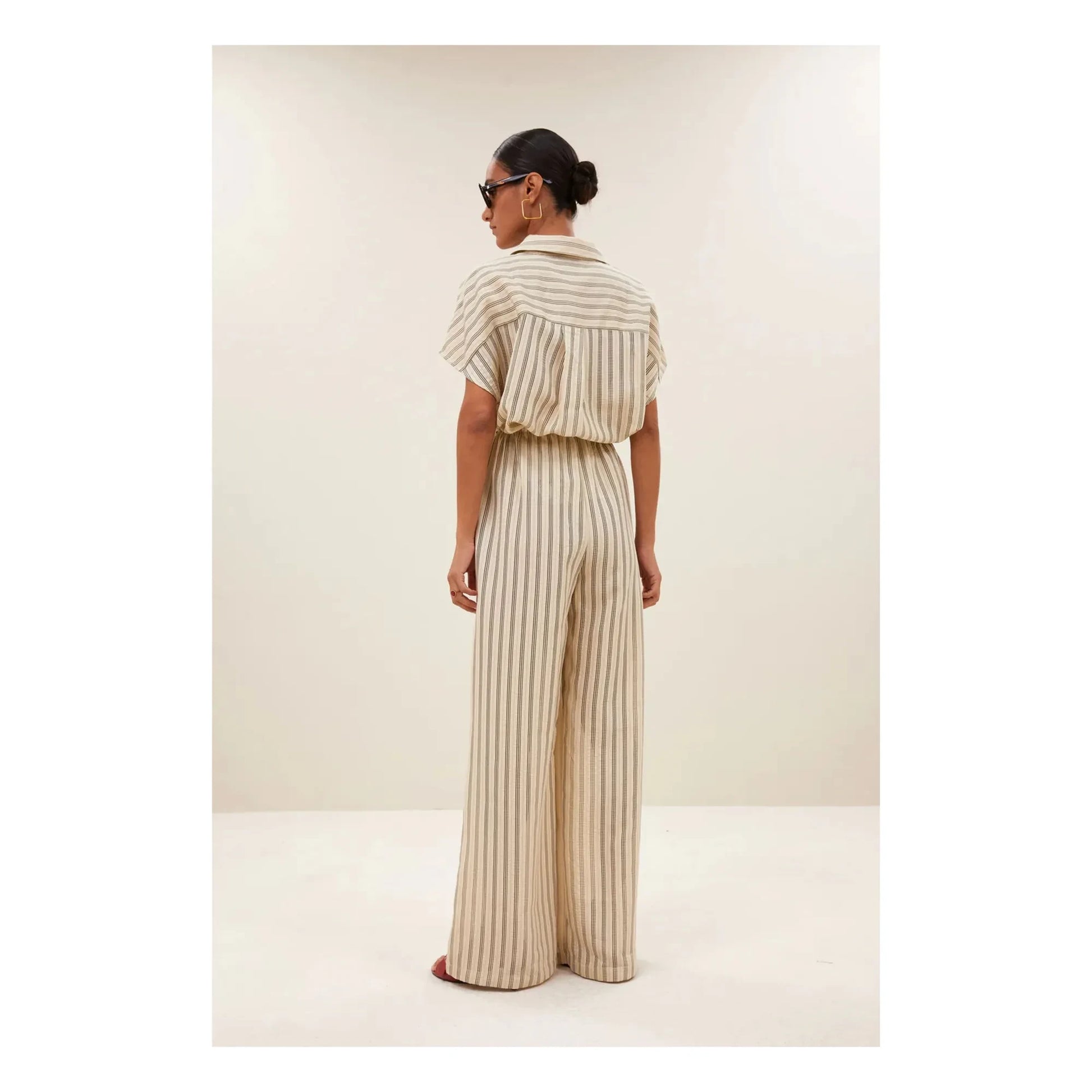 By Bar - Joan Pants Stripes | White