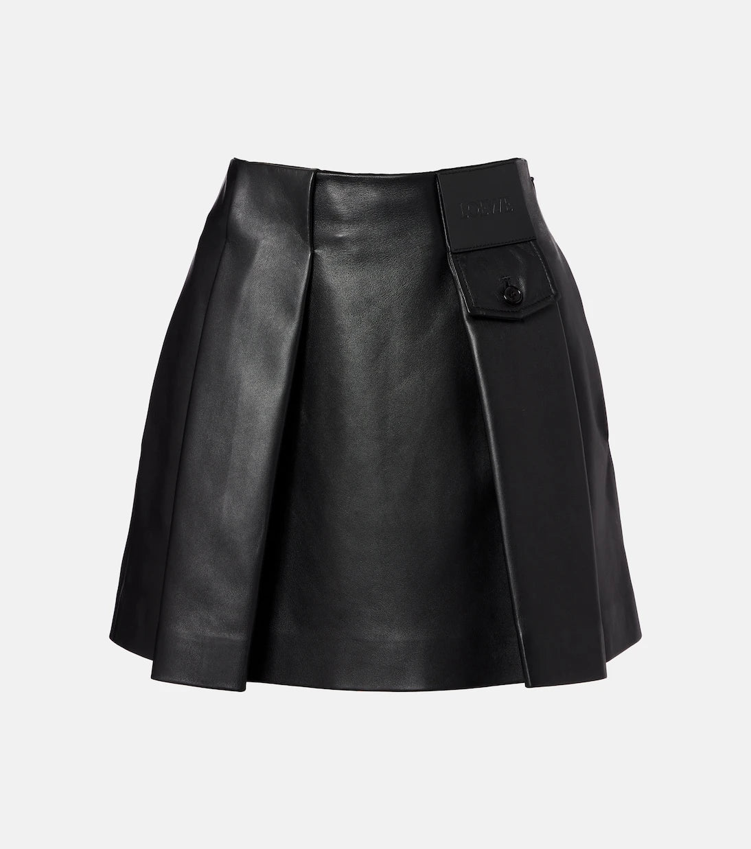 Loewe - Pleated leather miniskirt