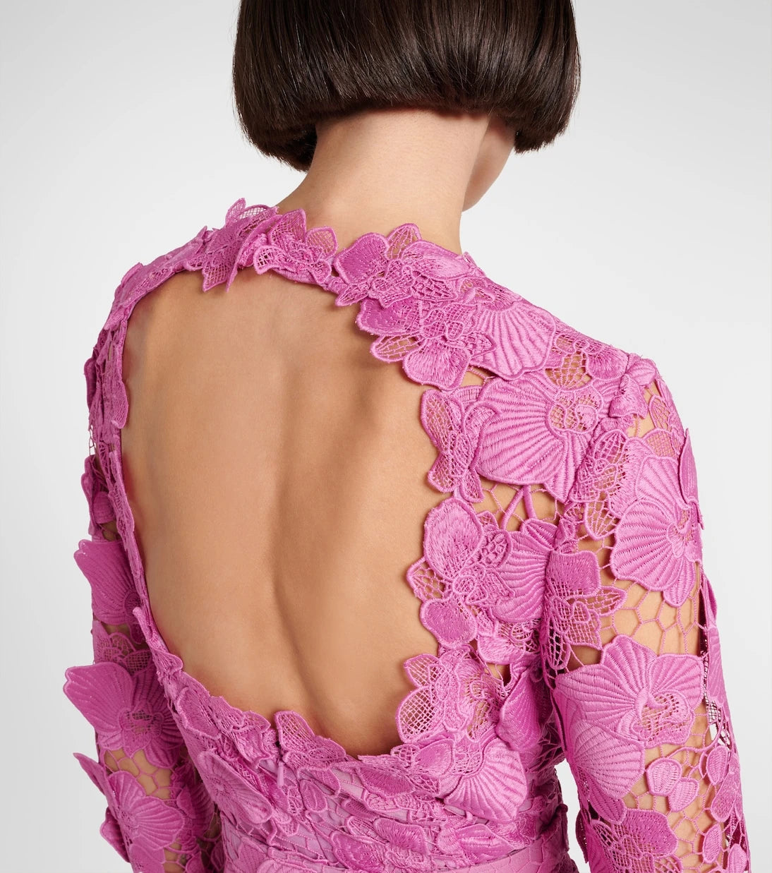 Oscar de la Renta - Floral lace minidress