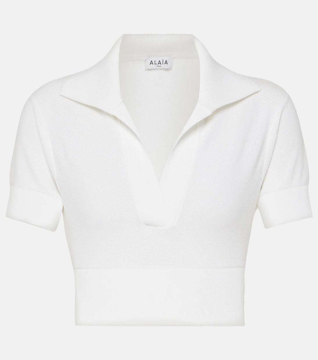 Alaïa - Cropped polo shirt