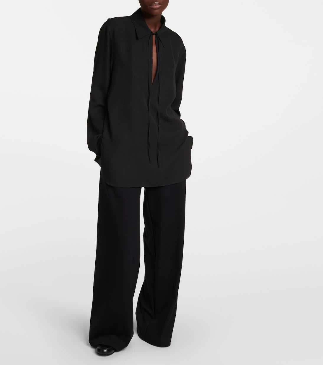 The Row - Bariem low-rise jersey wide-leg pants