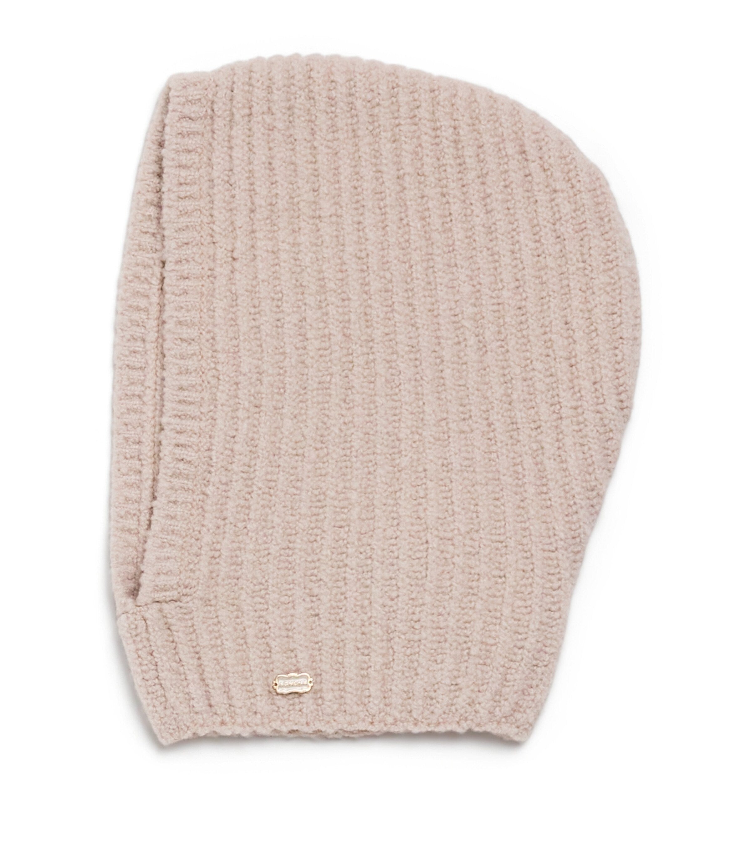 Agnona Beige Cashmere Ribbed Balaclava