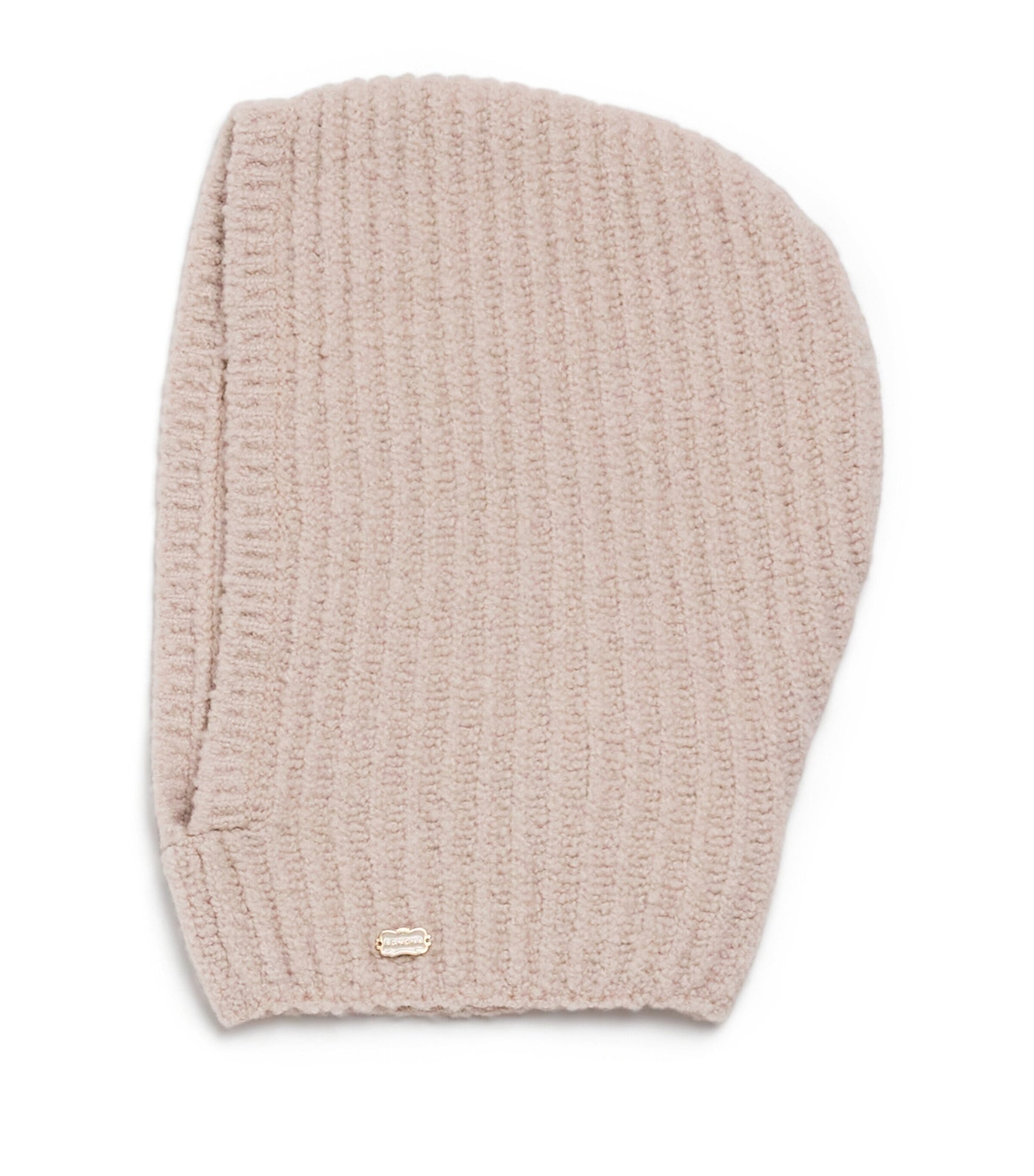 Agnona Beige Cashmere Ribbed Balaclava