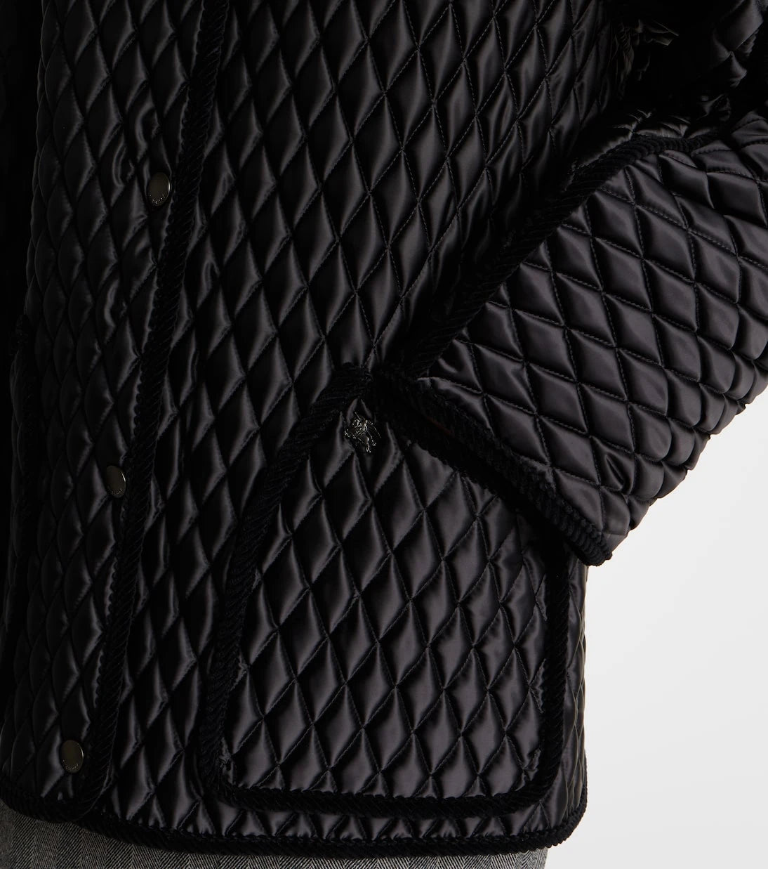 Burberry - Corduroy-trimmed quilted jacket