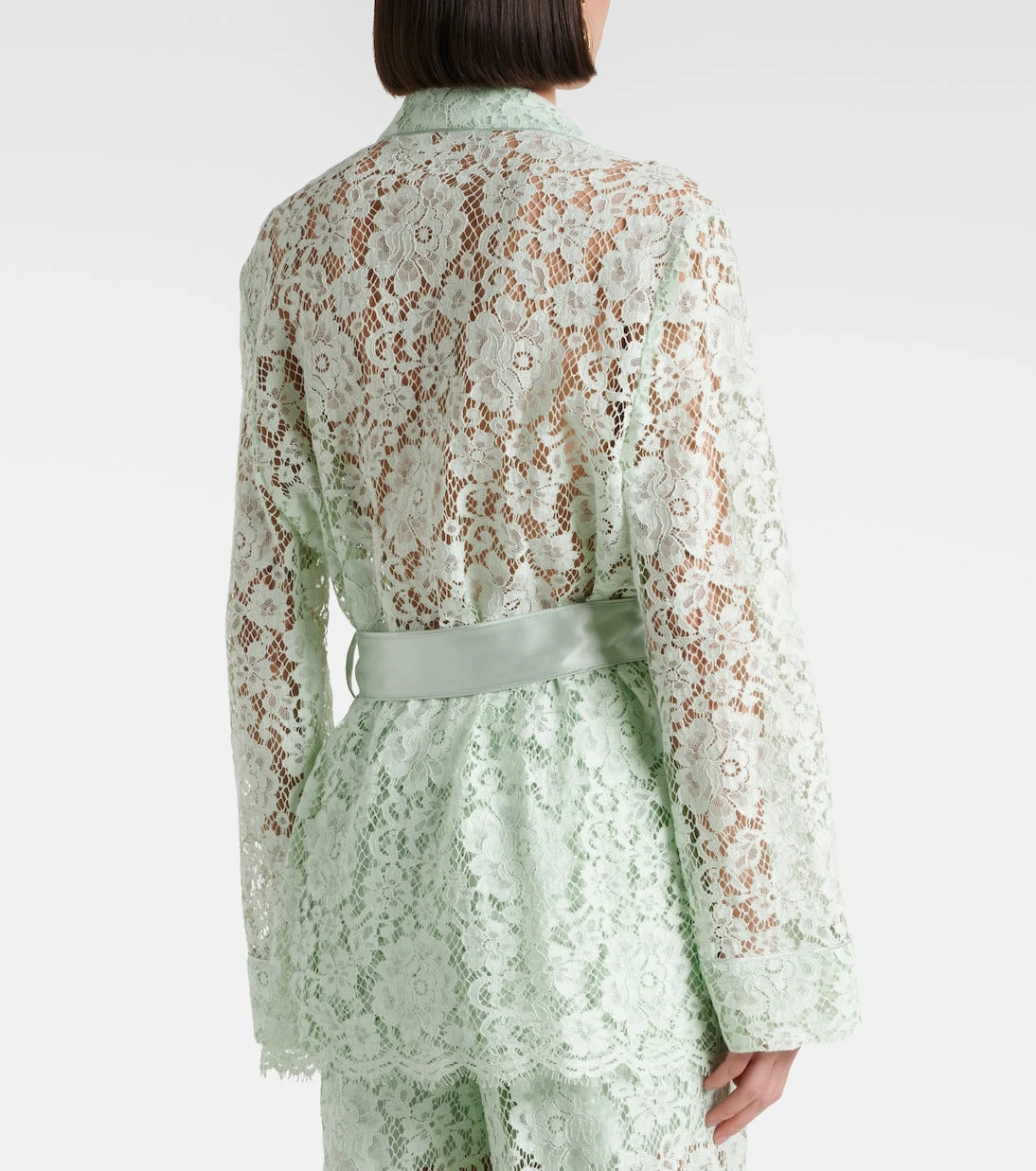 Dolce&Gabbana - Belted lace blazer