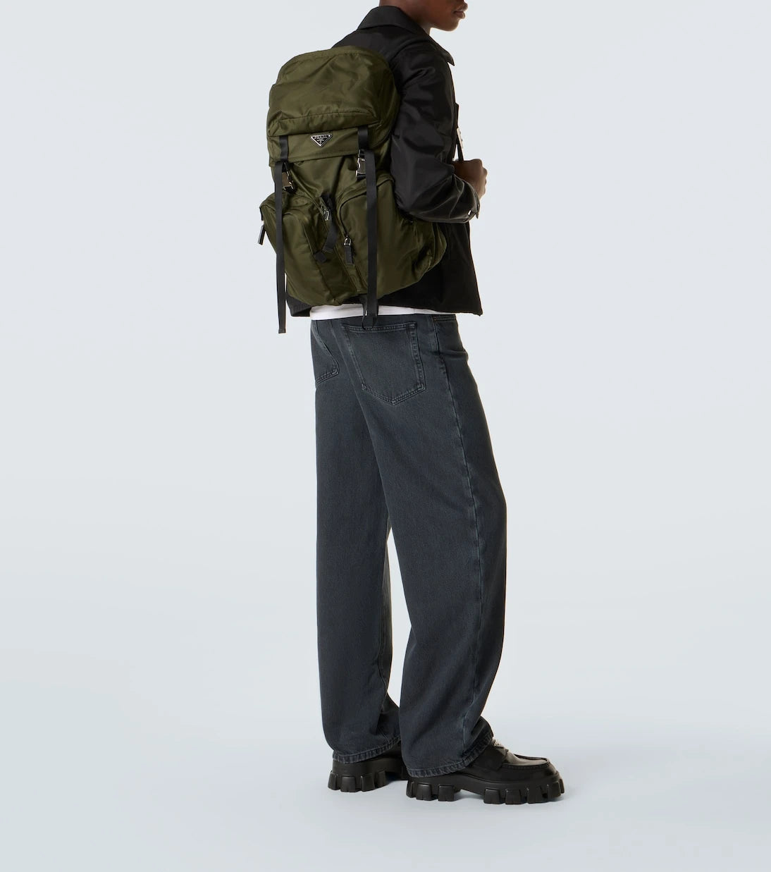 Prada - Re-Nylon leather-trimmed backpack