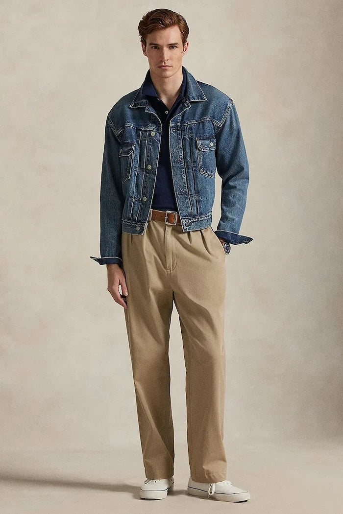 Памучна тениска с яка Polo Ralph Lauren