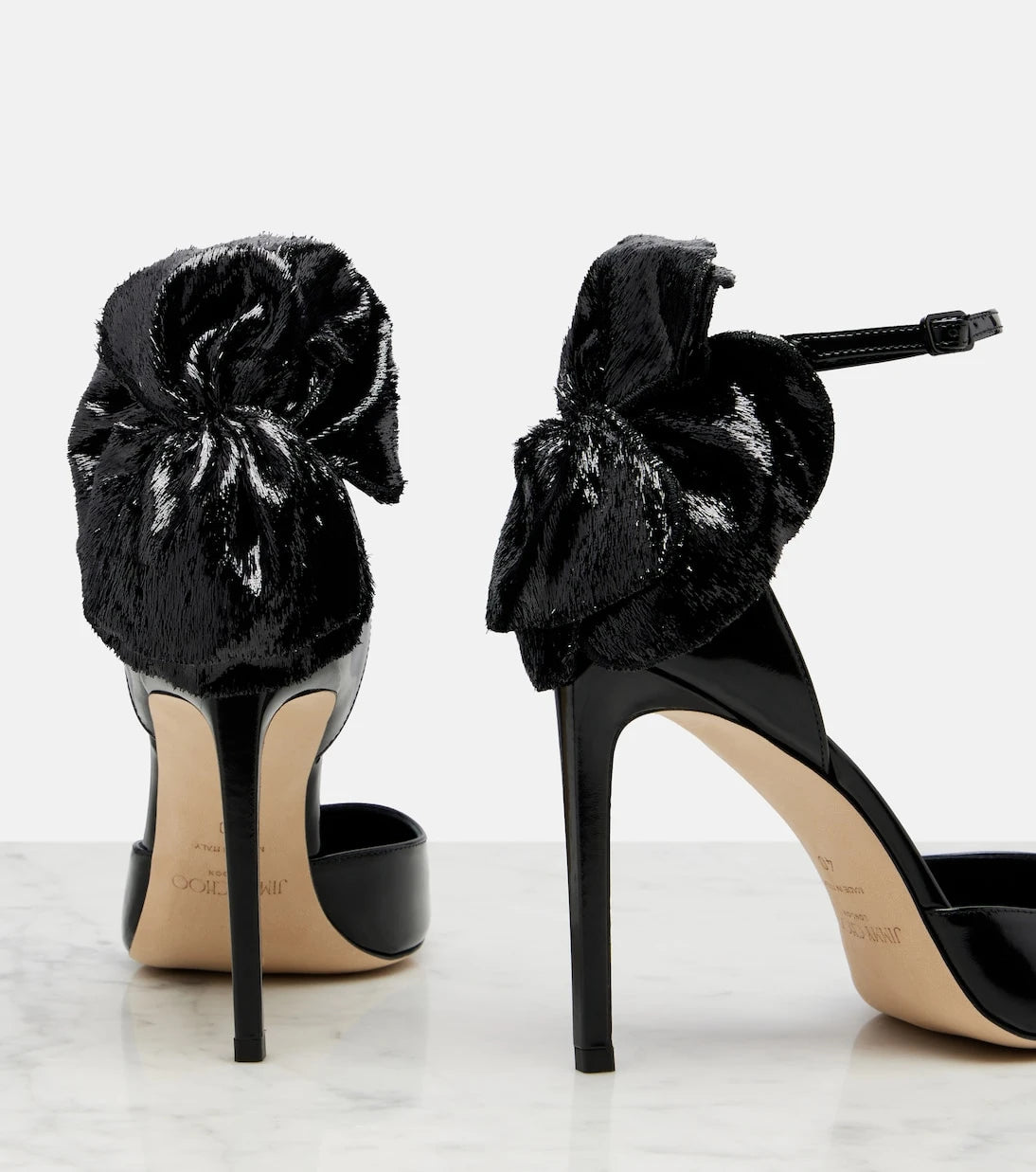 Jimmy Choo - Marja 100 floral-appliqué leather pumps