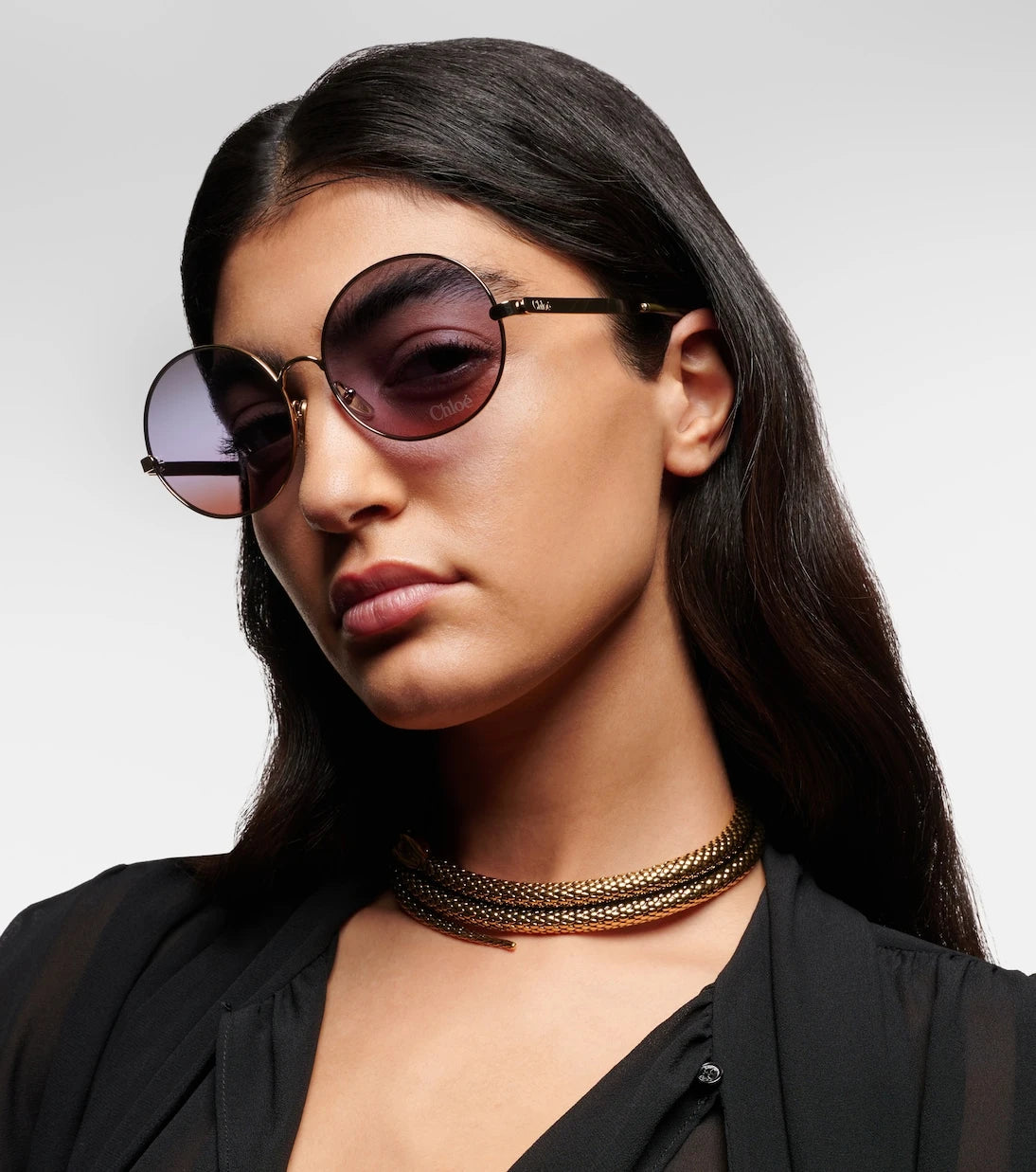 نظارة شمسية كبيرة الحجم طراز Aly من Chloé