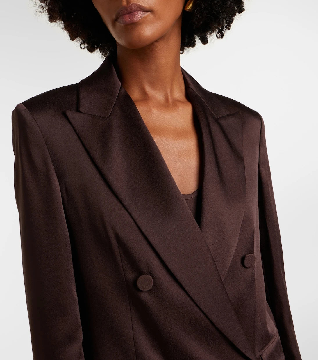 Max Mara - Arca double-breasted satin blazer