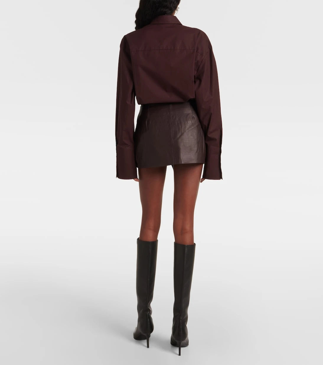 The Frankie Shop - Cleo leather wrap skirt
