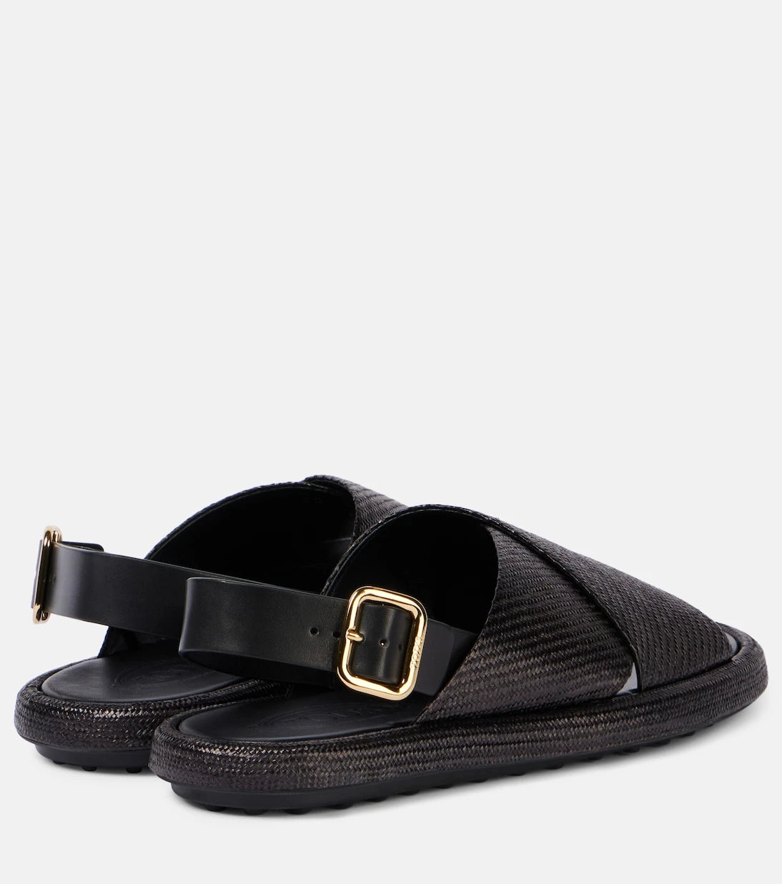 Tod's - Woven leather-trimmed sandals