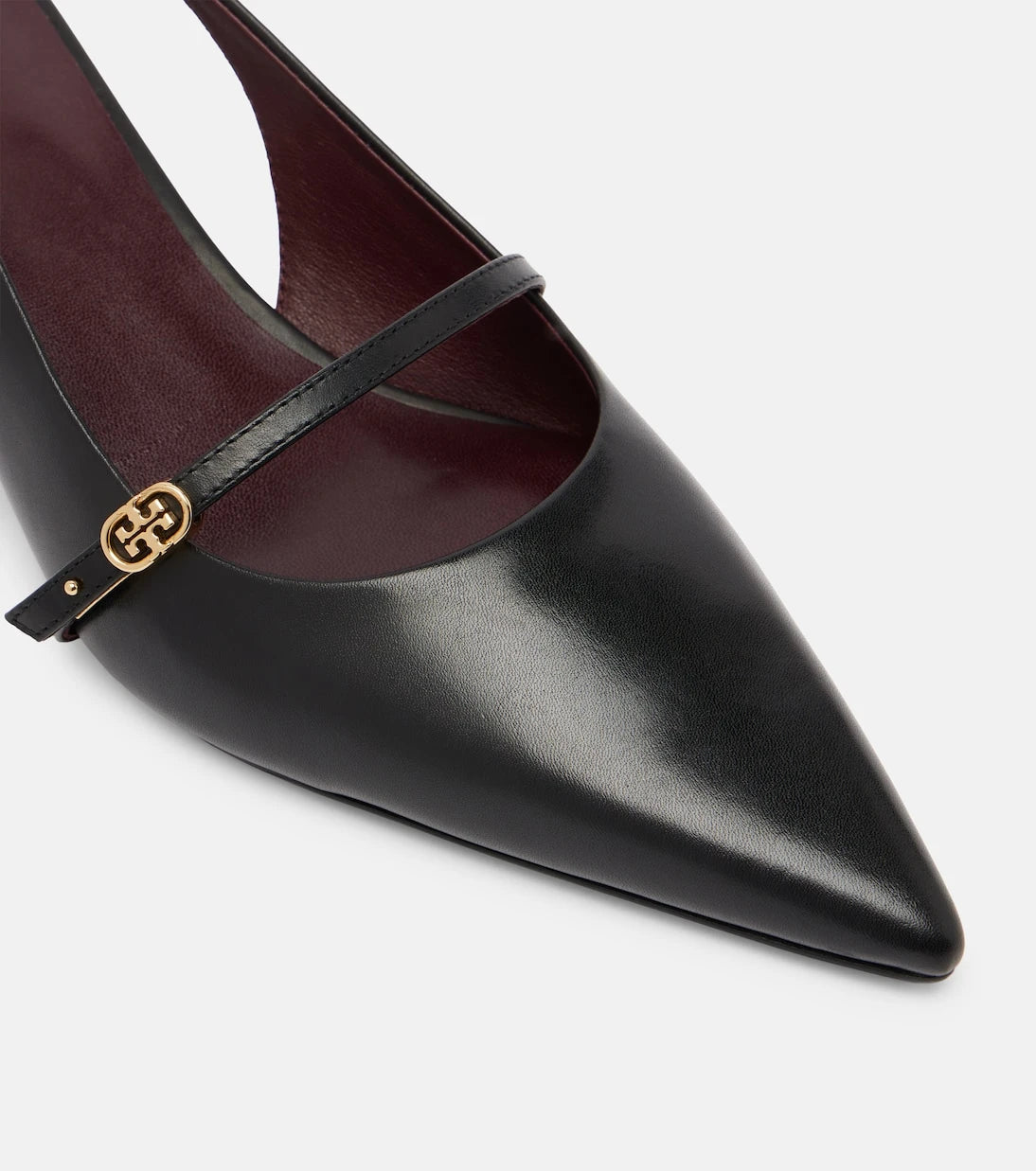 Tory Burch - Double-T leather Mary Jane pumps