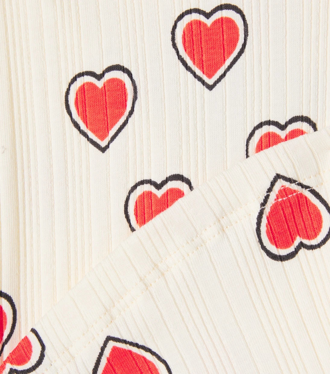 Mini Rodini - Outlined Hearts cotton-blend flared pants