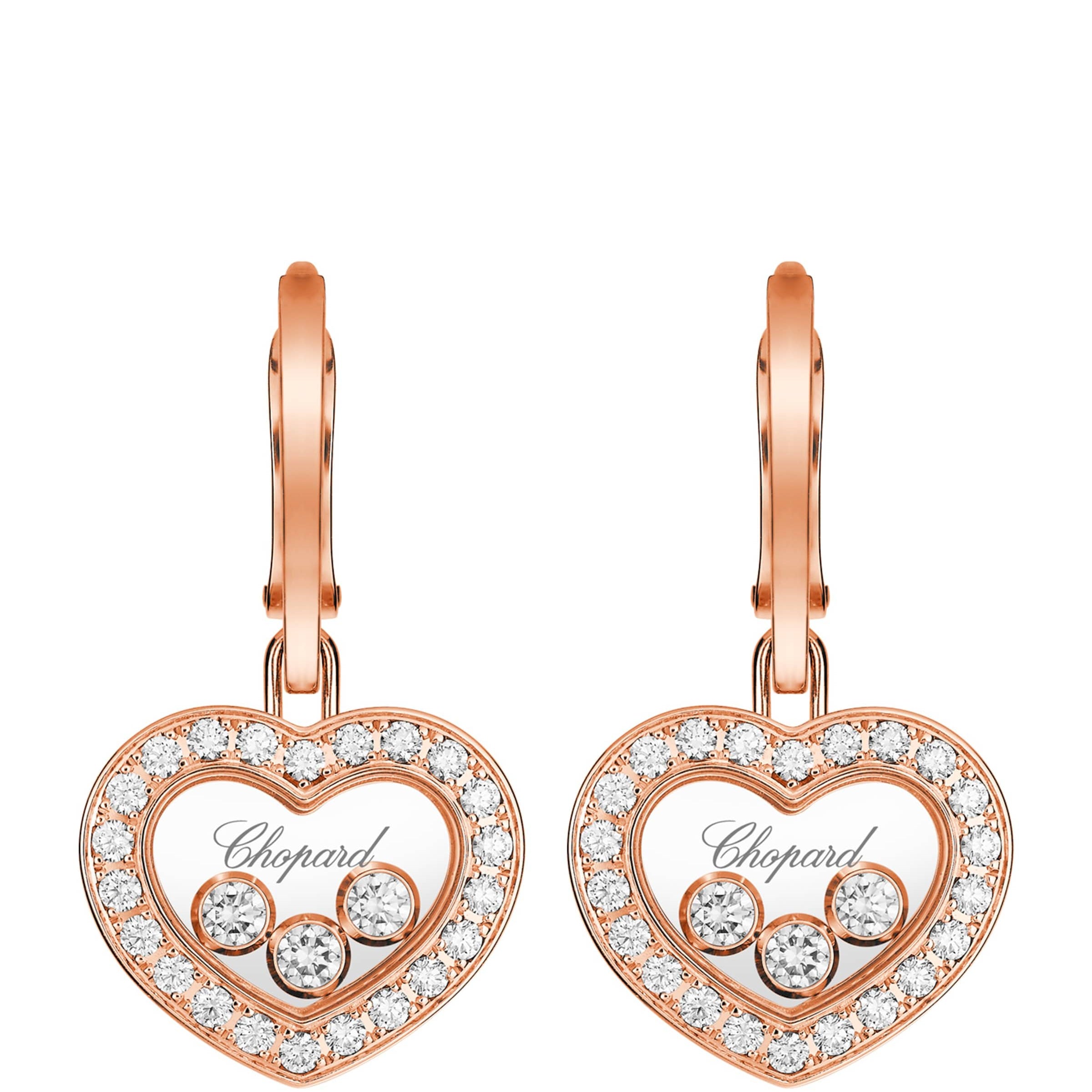 Rose Gold and Diamond Happy Diamonds Earrings
