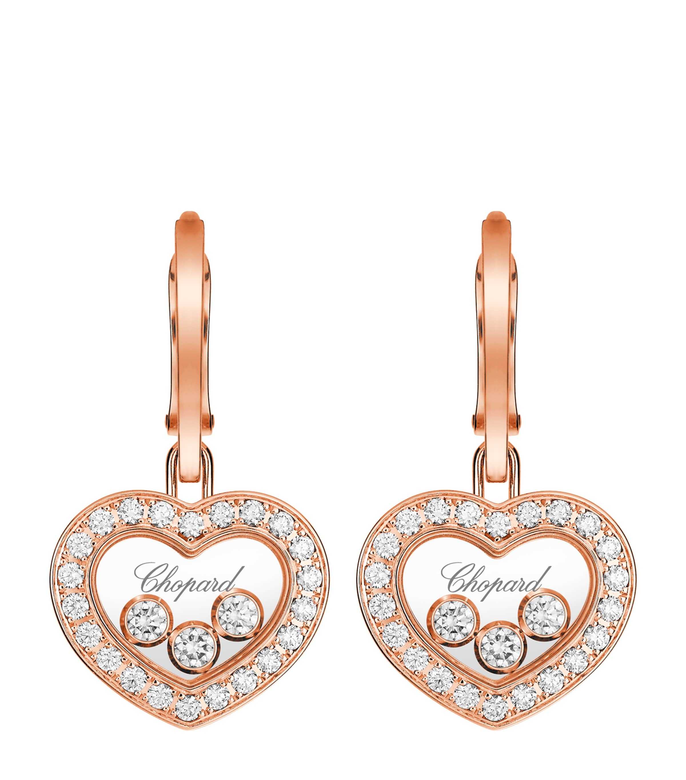 Rose Gold and Diamond Happy Diamonds Earrings