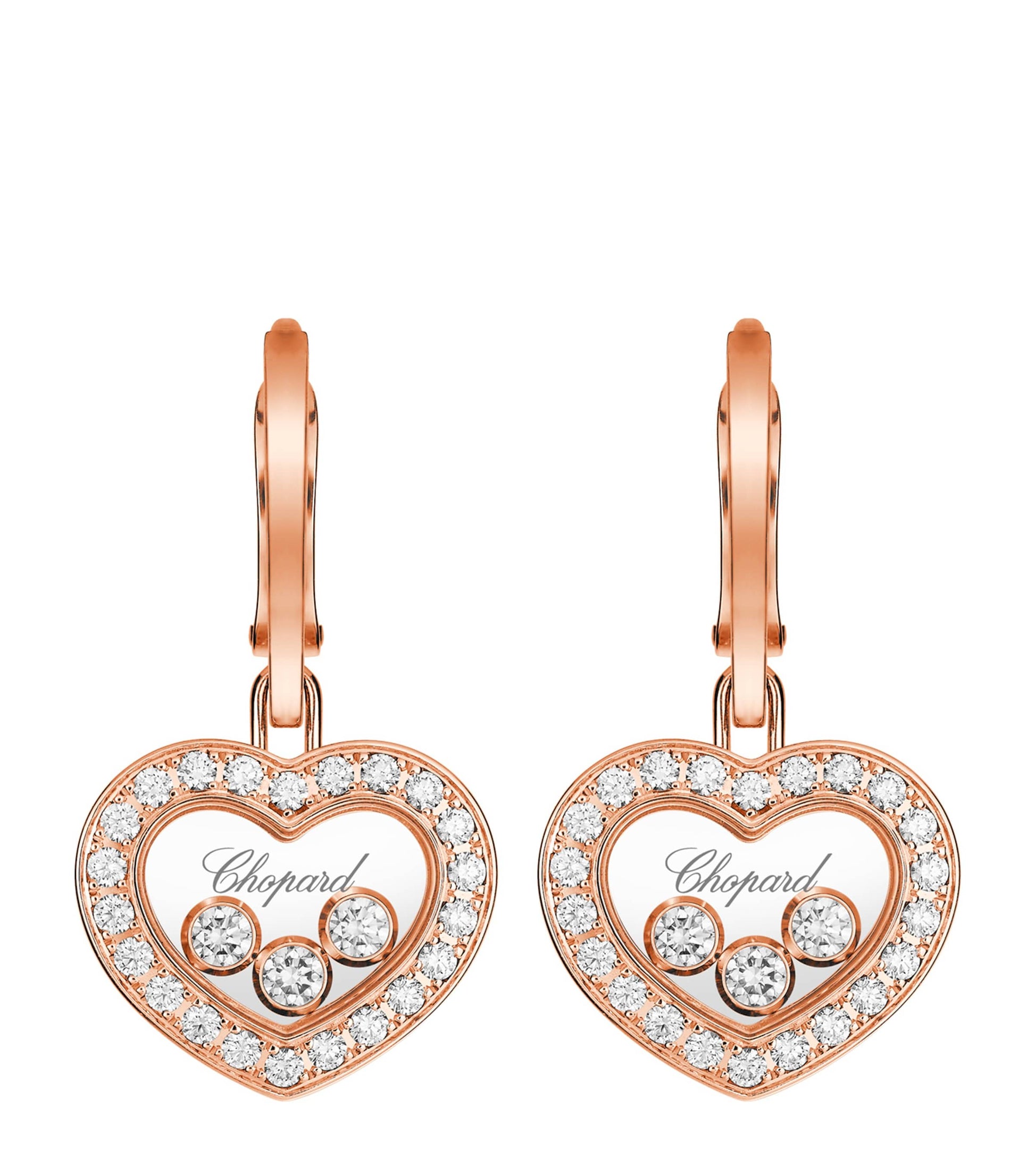 Rose Gold and Diamond Happy Diamonds Earrings
