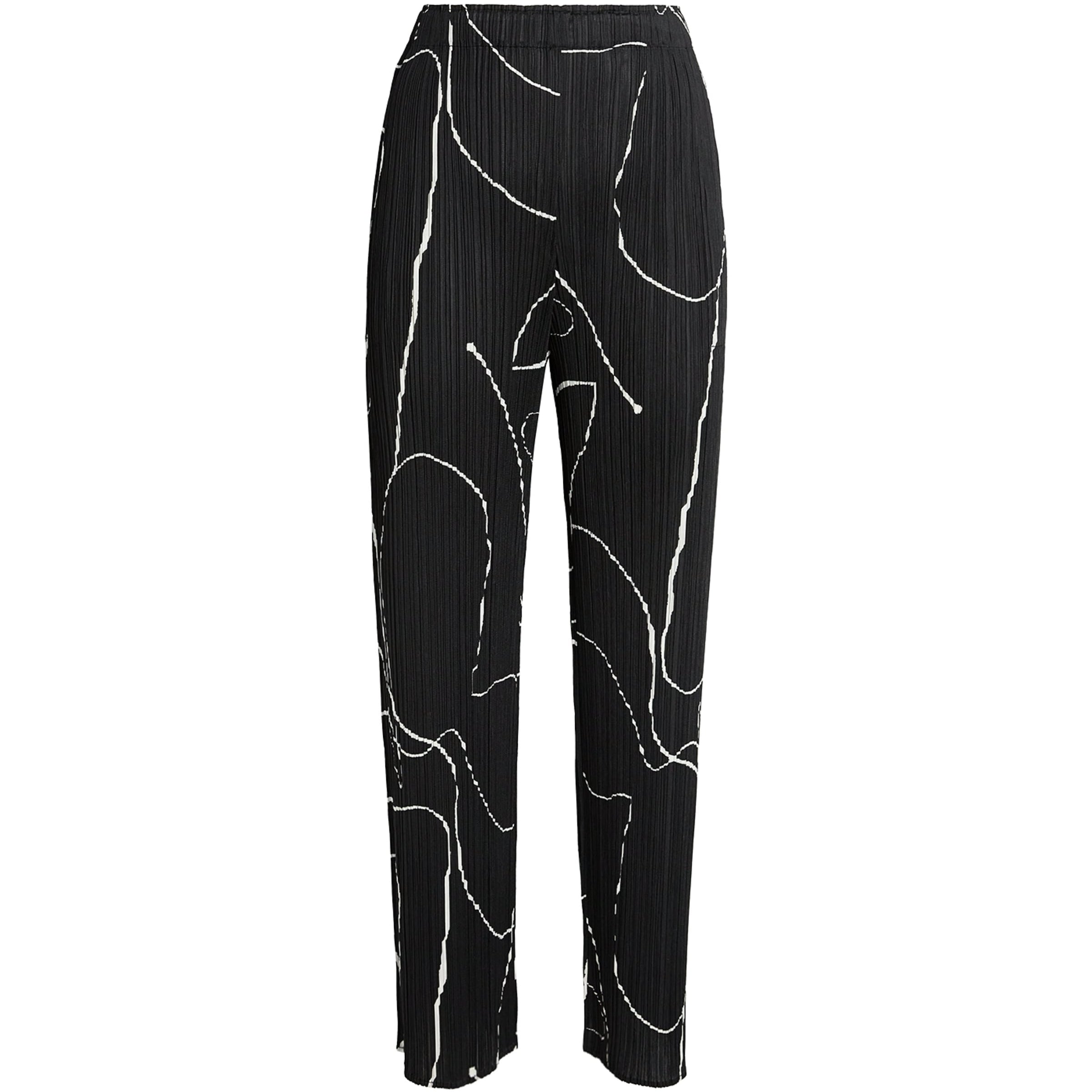 Printed Pause Trousers BLACK