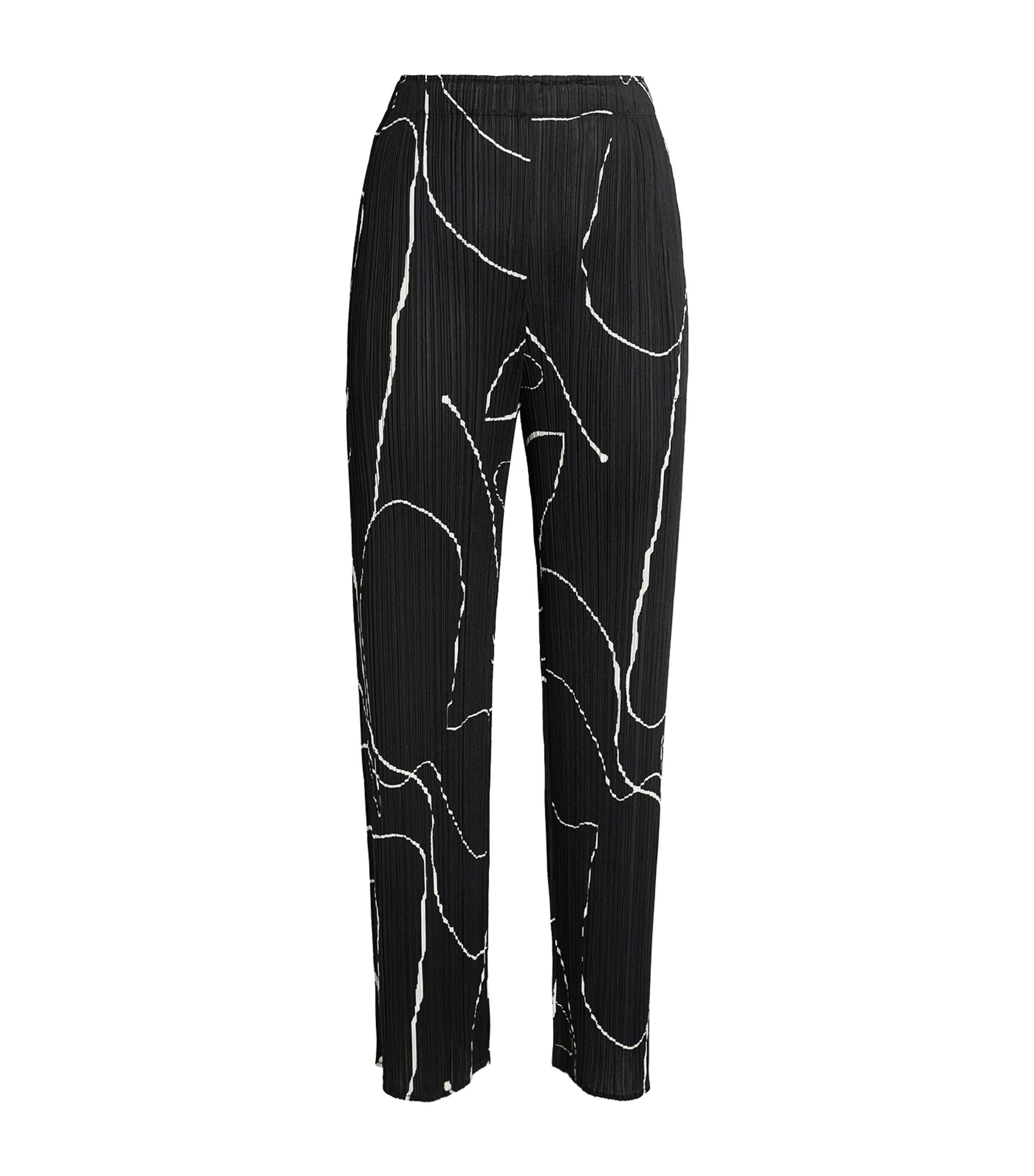 Printed Pause Trousers BLACK