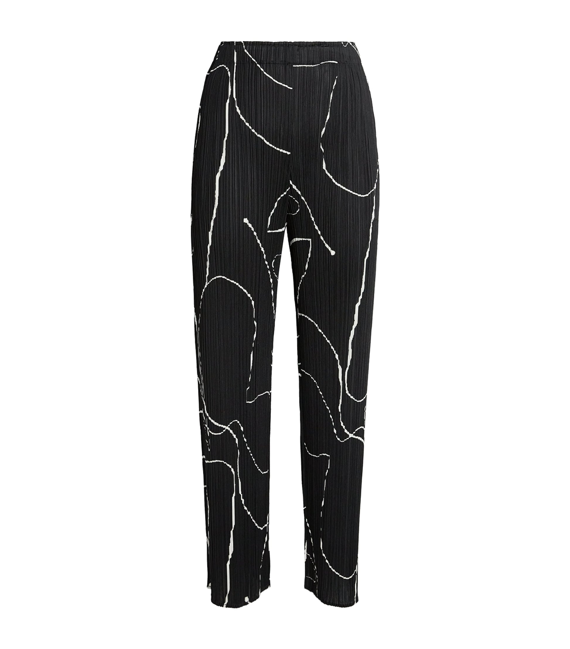 Printed Pause Trousers BLACK