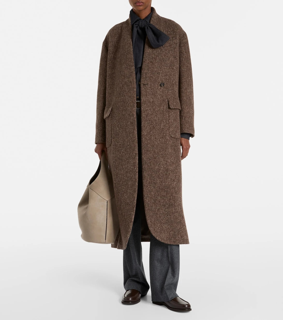 Brunello Cucinelli - Belted wool and cashmere overcoat