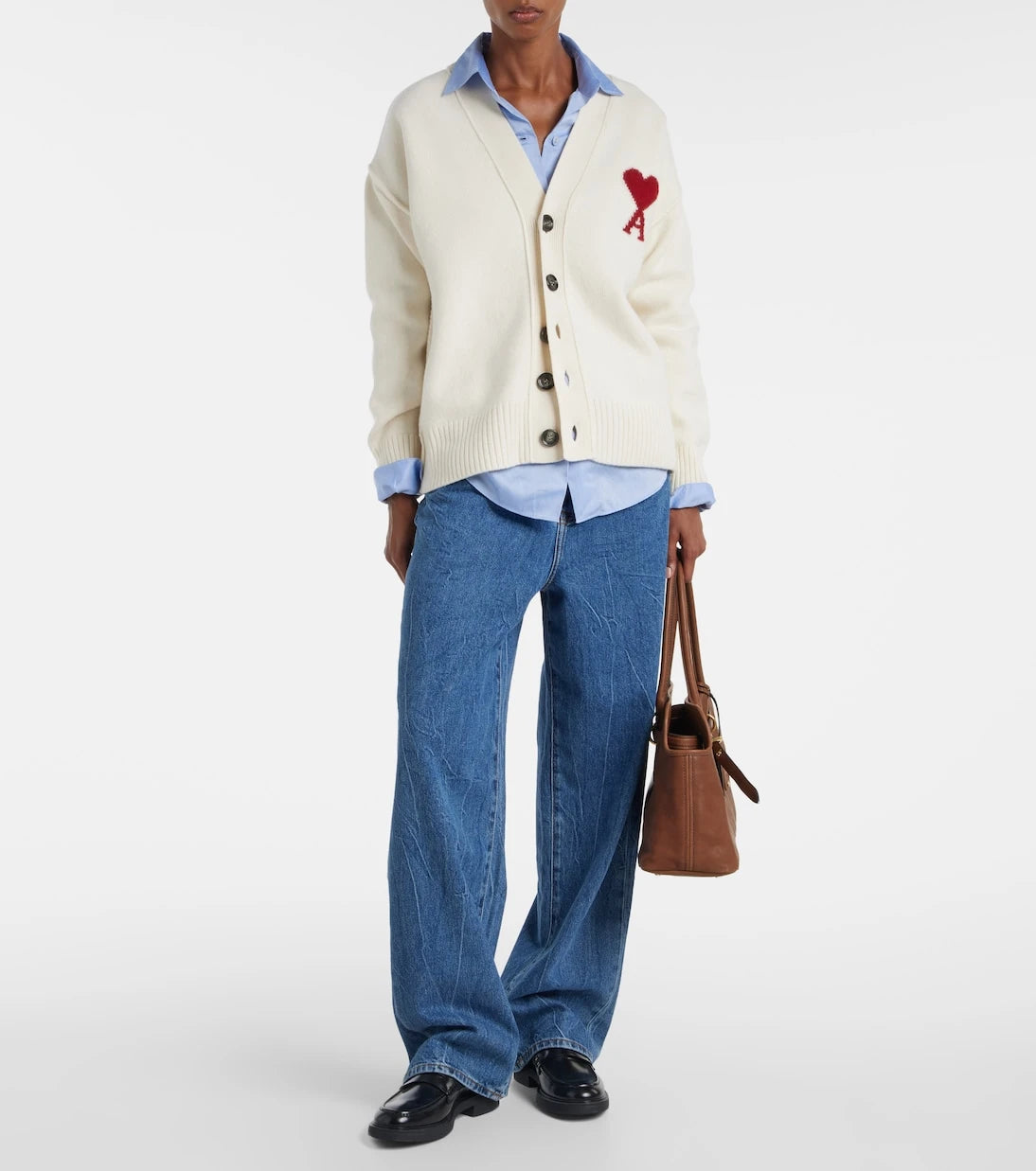 Ami Paris - Ami de Cœur virgin wool cardigan